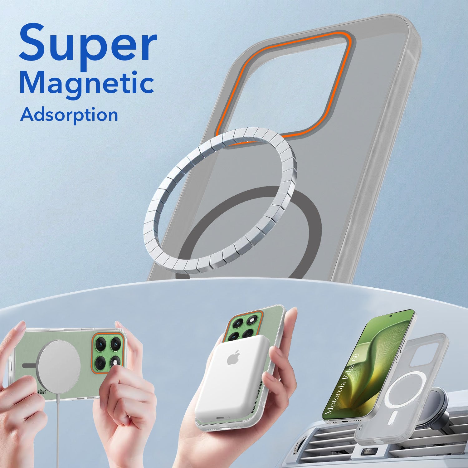 For Motorola Moto Edge 60 Back Cover Case (Soft Touch | Camera Bump Protection | MagSafe Compatible | Matte Finish)