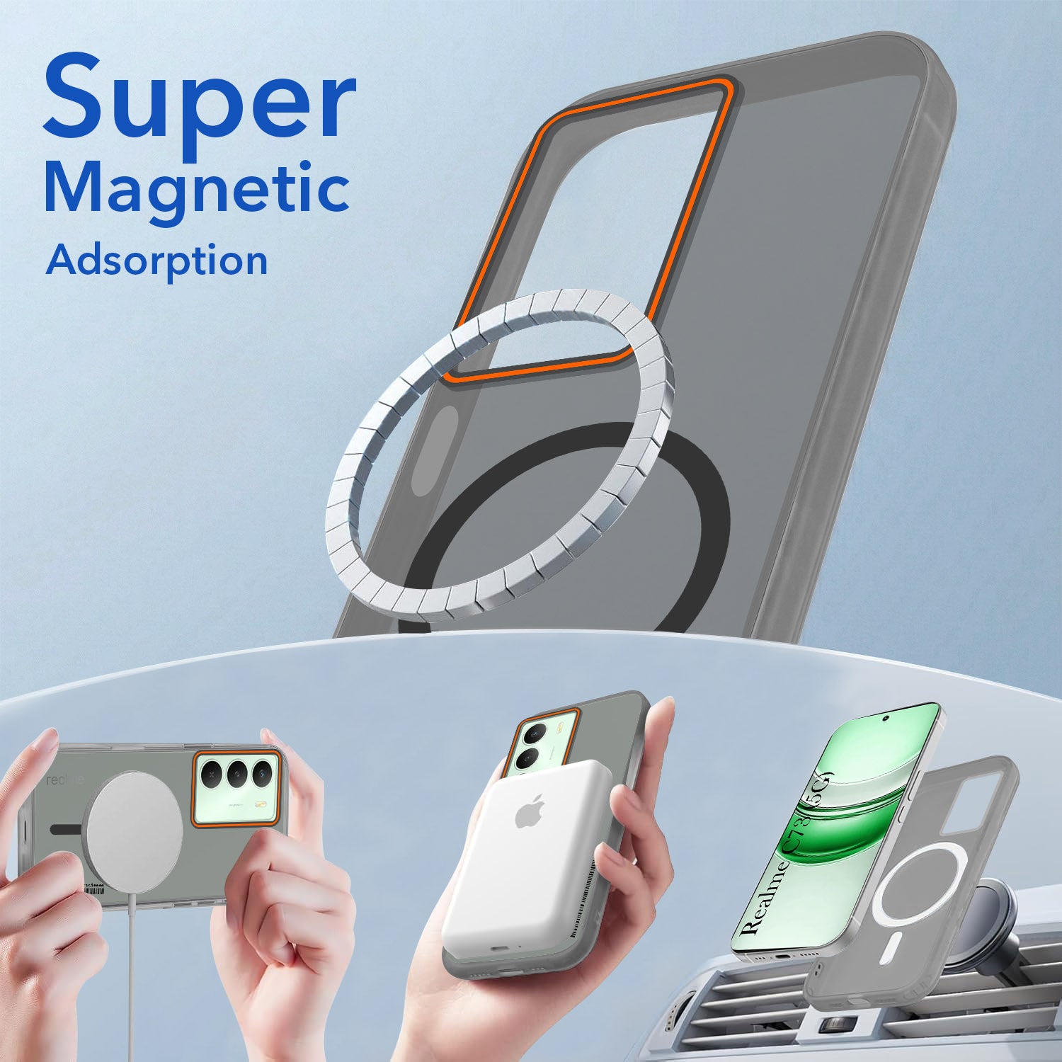 For Realme C73 Back Cover Case (Soft Touch | Camera Bump Protection | MagSafe Compatible | Matte Finish)