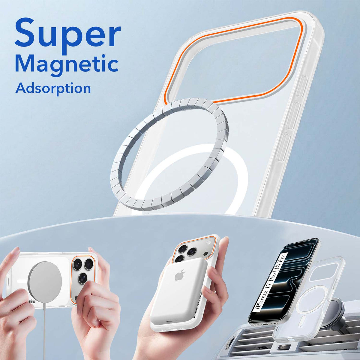 For iPhone 17 Pro | iPhone 18 Pro Back Cover Case (Soft Touch | Camera Bump Protection | MagSafe Compatible | Matte Finish)