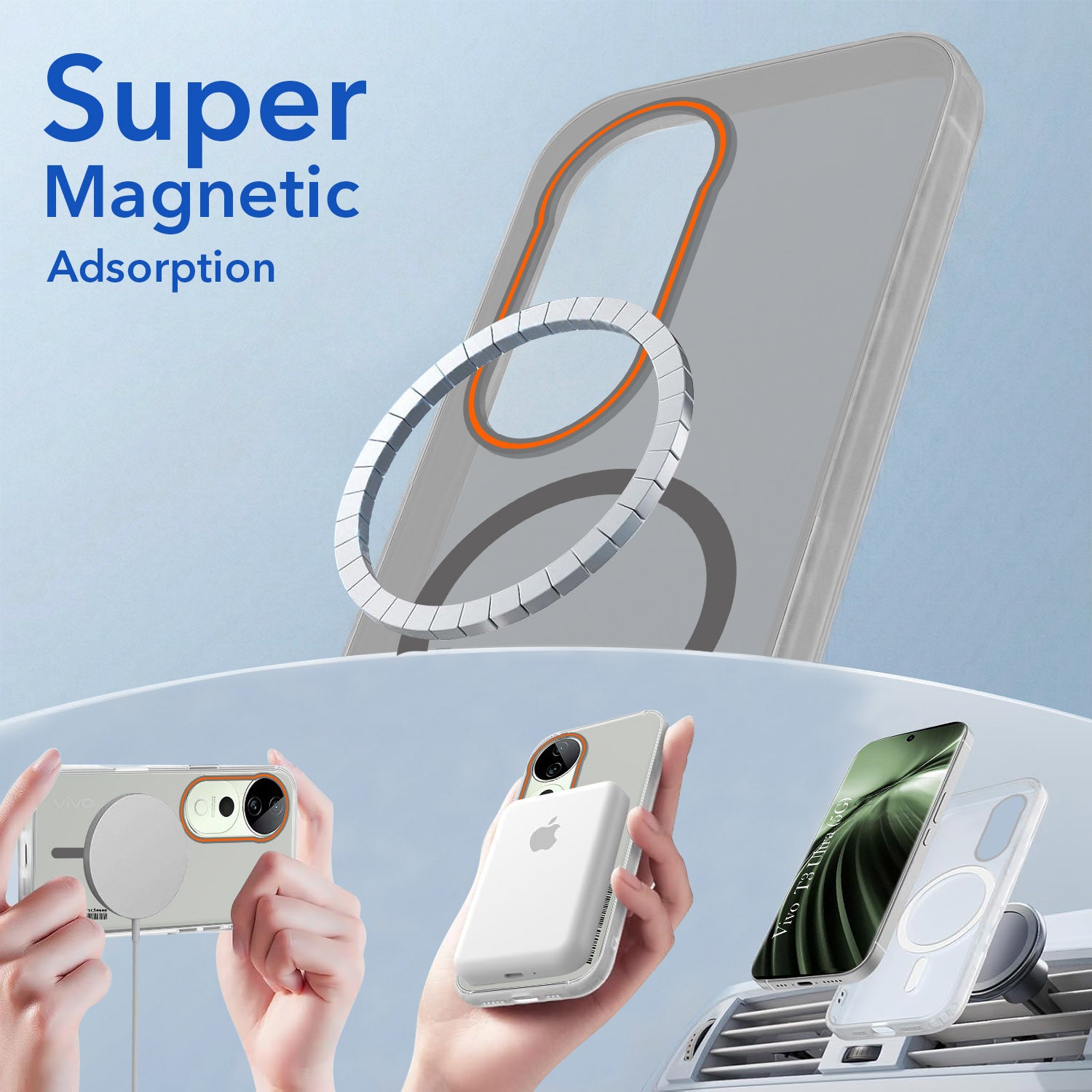 For Vivo T3 Ultra Back Cover Case (Soft Touch | Camera Bump Protection | MagSafe Compatible | Matte Finish)