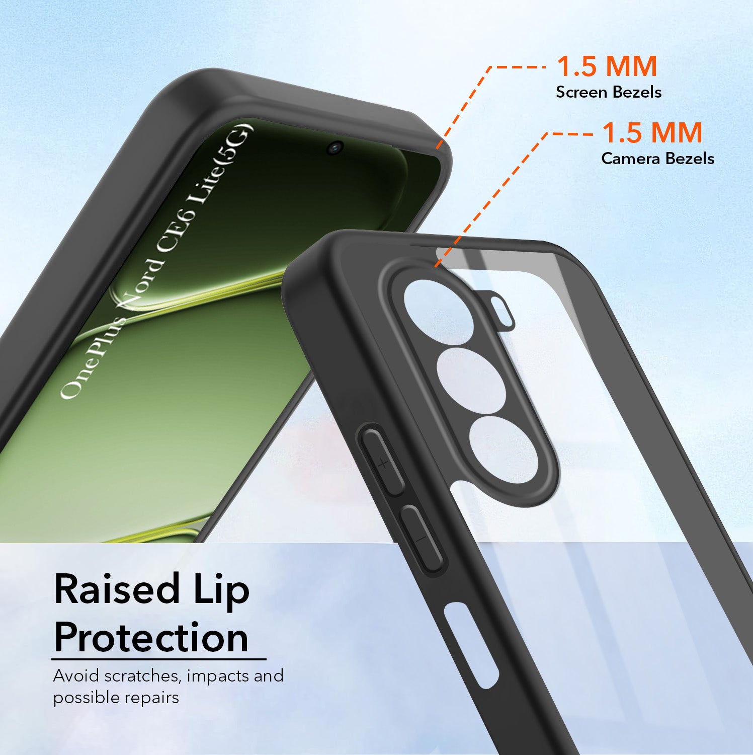 For OnePlus Nord CE 6 Lite Back Cover Case Ultra-Hybrid (Lifetime Anti Yellow | Anti Scratch | Crystal Clear Shockproof)