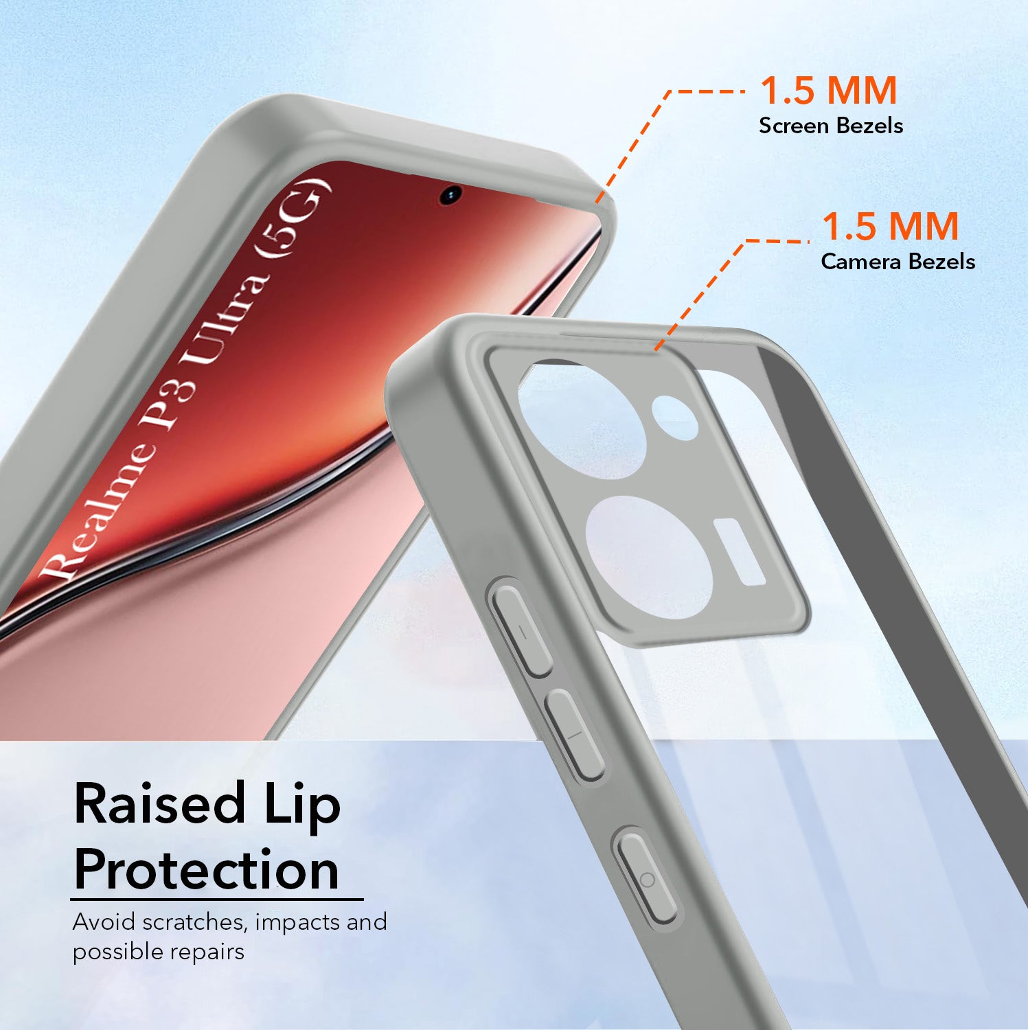 For Realme P3 Ultra Back Cover Case Ultra-Hybrid (Lifetime Anti Yellow | Anti Scratch | Crystal Clear Shockproof)