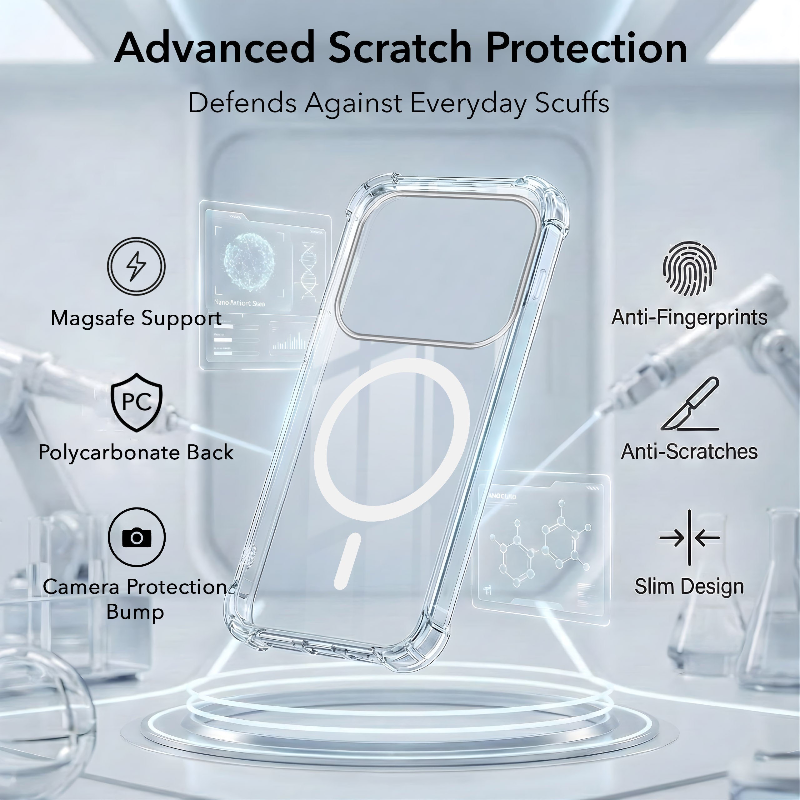 For Nothing Phone 4A Pro 5G Back Cover Shockproof Crystal-Clear (Magsafe Wireless Support | Drop & Camera Protection | Hard Polycarbonate)