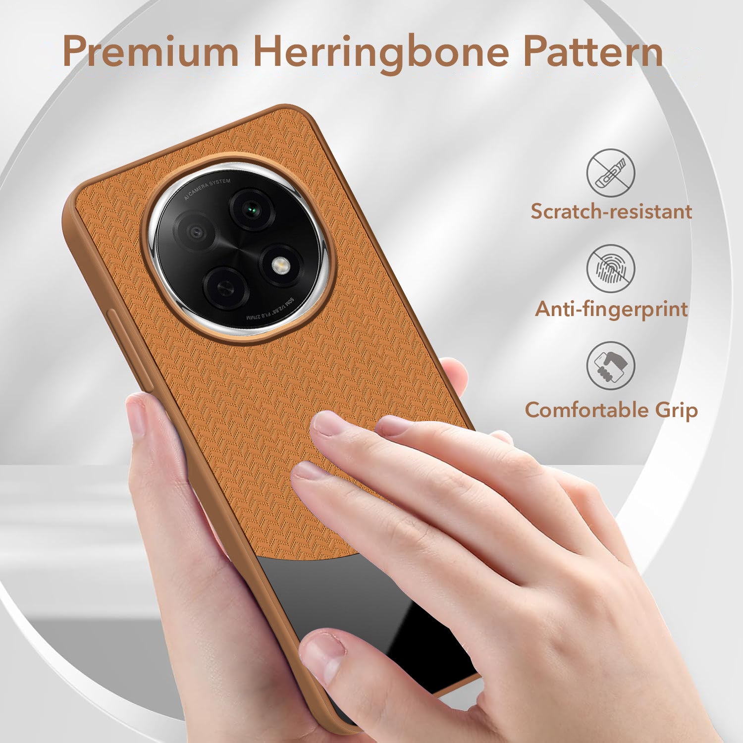 For Oppo F29 Pro Back Cover Case (Elegant PU Leather Finish | Premium Minimalist Professional | Camera Protection Bump)