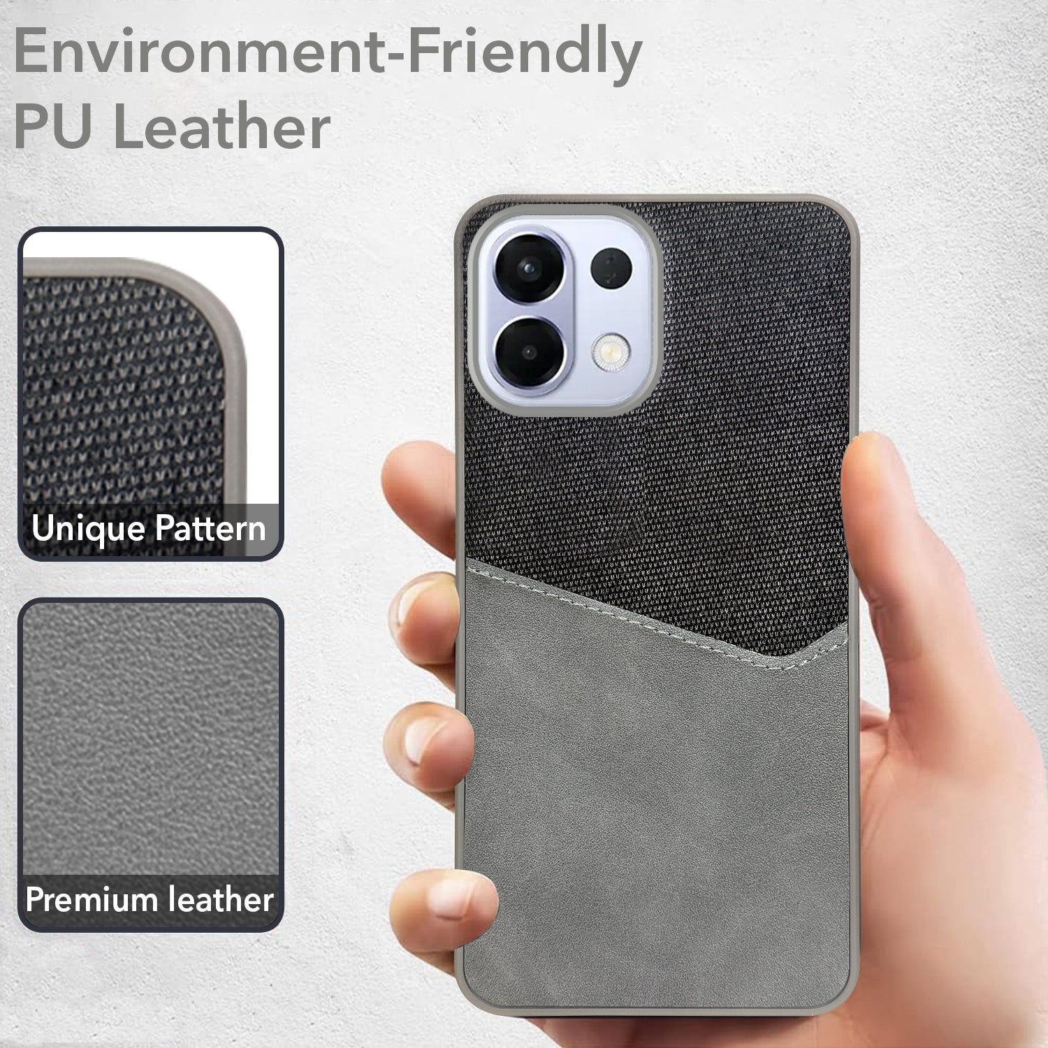For Oppo K13 Back Cover Case (Dual PU Leather Stitch | Professional Minimalist | Soft and Flexible)