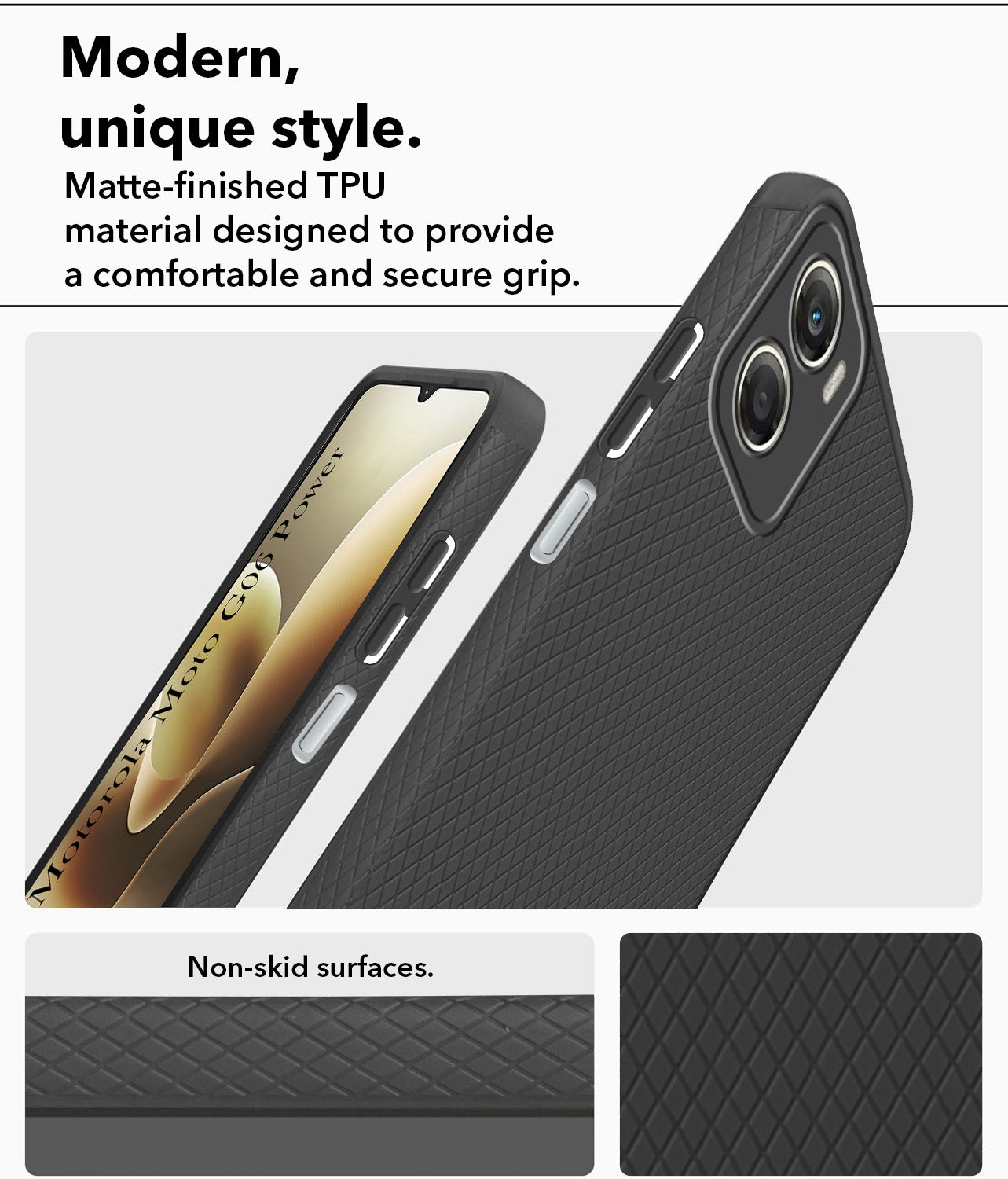 For Motorola Moto G06 Power Back Cover Case Liquid Silicone (Camera Protection | Side Grip Texture | Soft and Flexible)