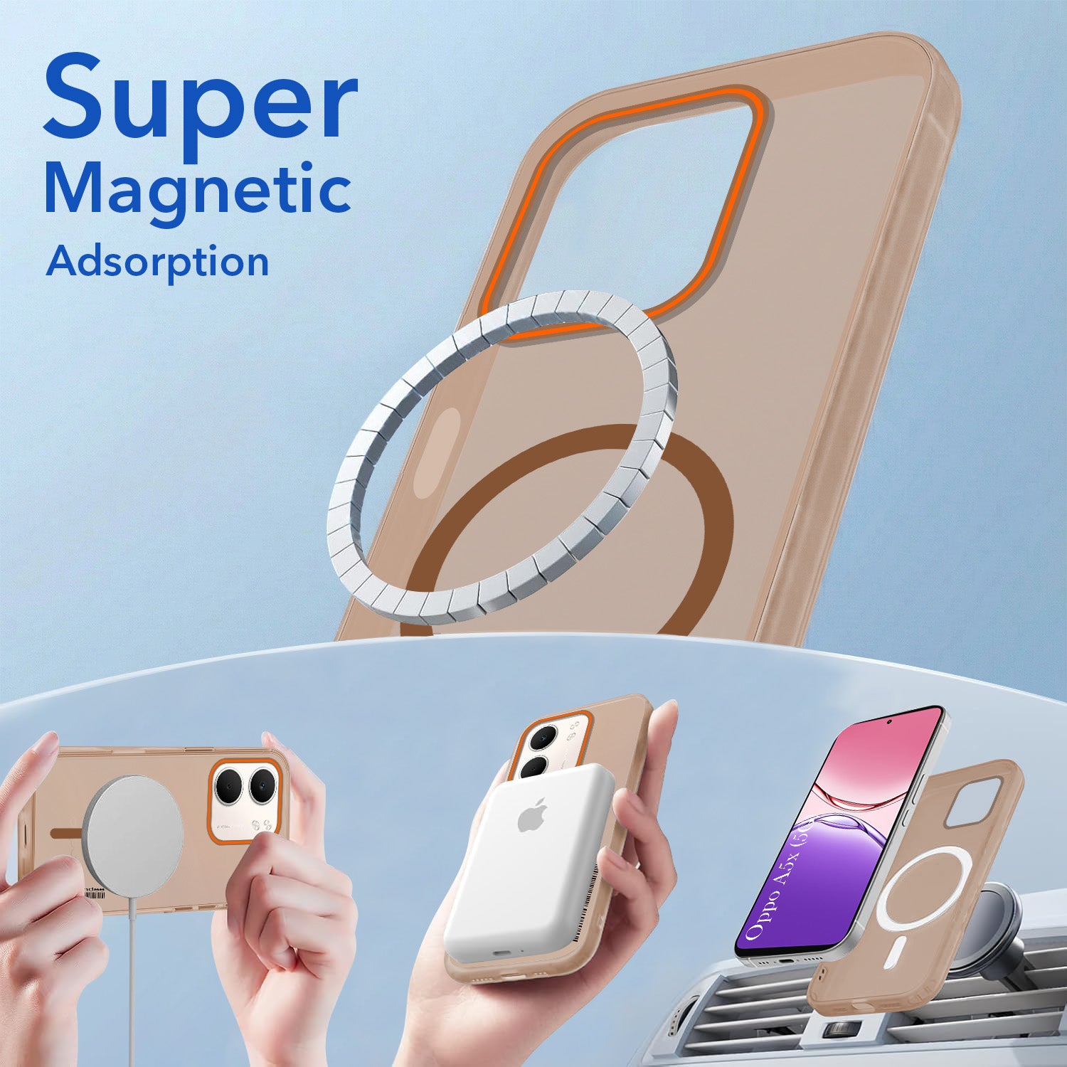 For Oppo A5X Back Cover Case (Soft Touch | Camera Bump Protection | MagSafe Compatible | Matte Finish)