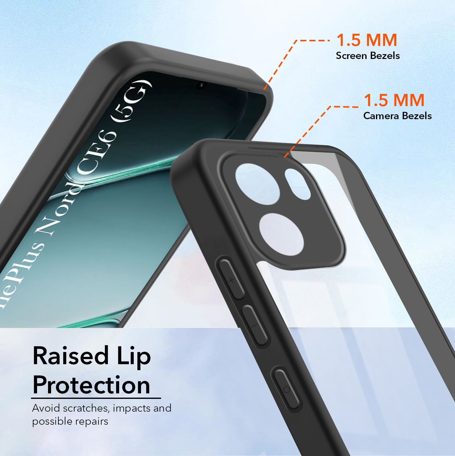 For Oneplus Nord CE 6 Back Cover Case Ultra-Hybrid (Lifetime Anti Yellow | Anti Scratch | Crystal Clear Shockproof)
