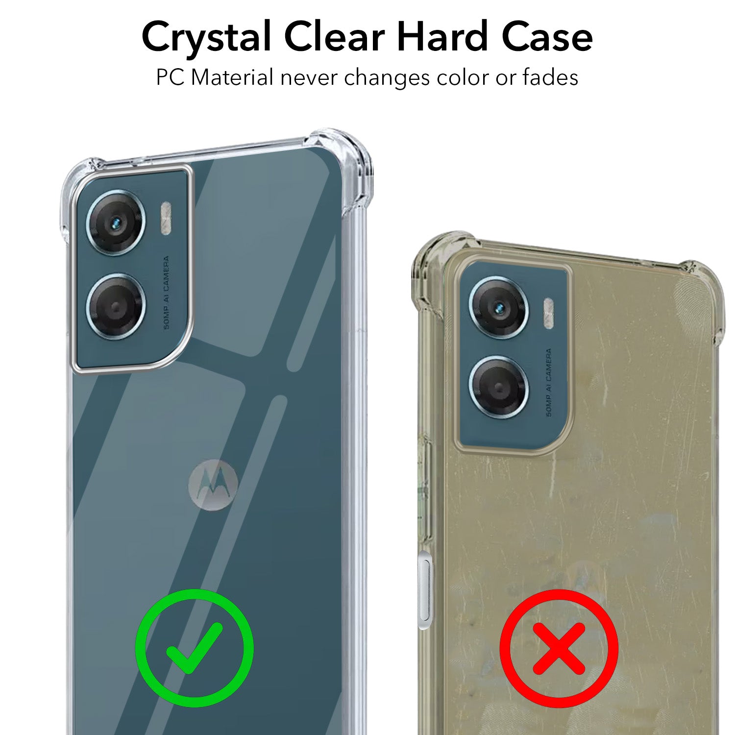 For Motorola Moto G06 Power Back Cover Shockproof Crystal-Clear (Drop & Camera Protection | Hard Polycarbonate)