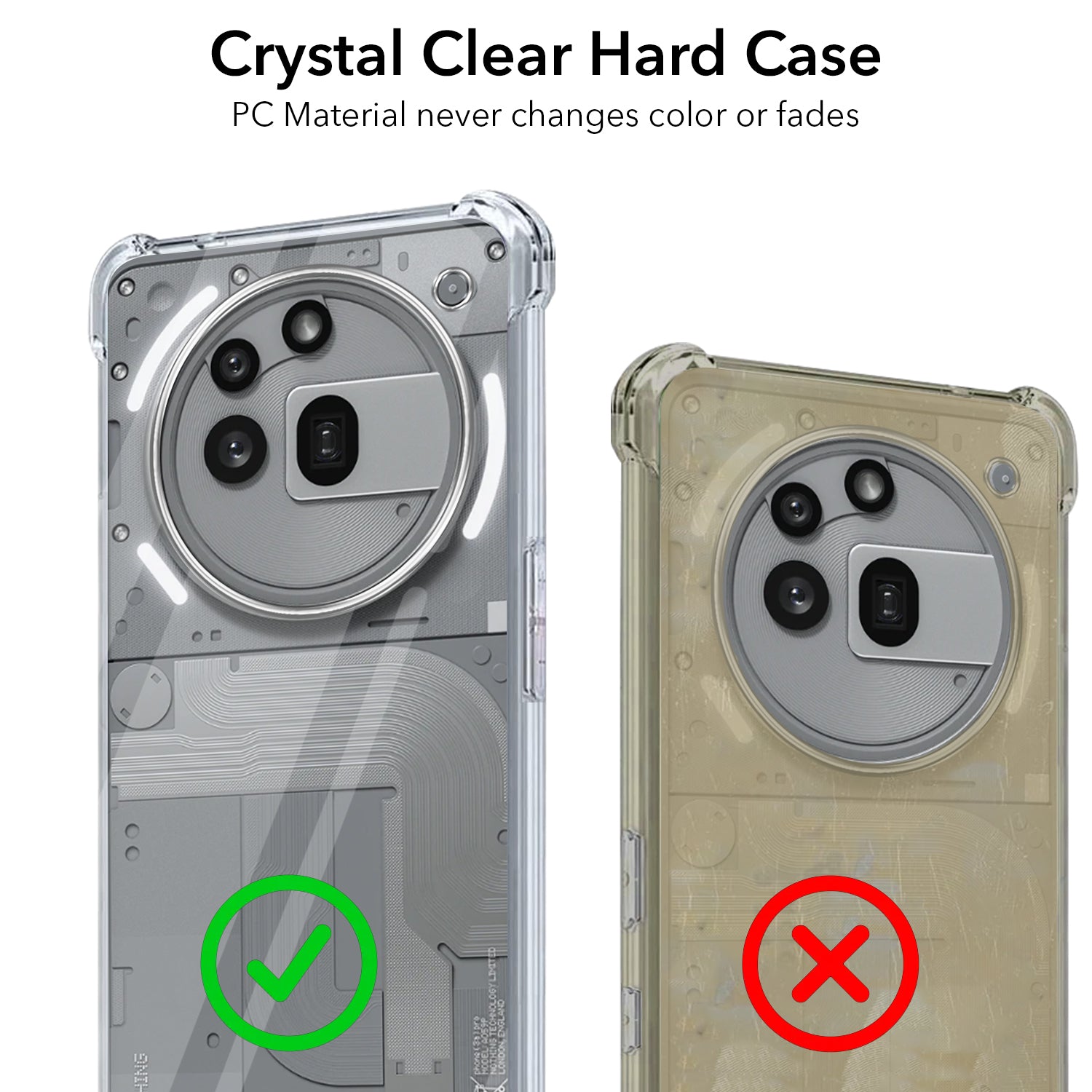 For Nothing Phone 3A Pro 5G Shockproof Crystal-Clear Back Cover ( Drop & Camera Protection | Hard Polycarbonate)