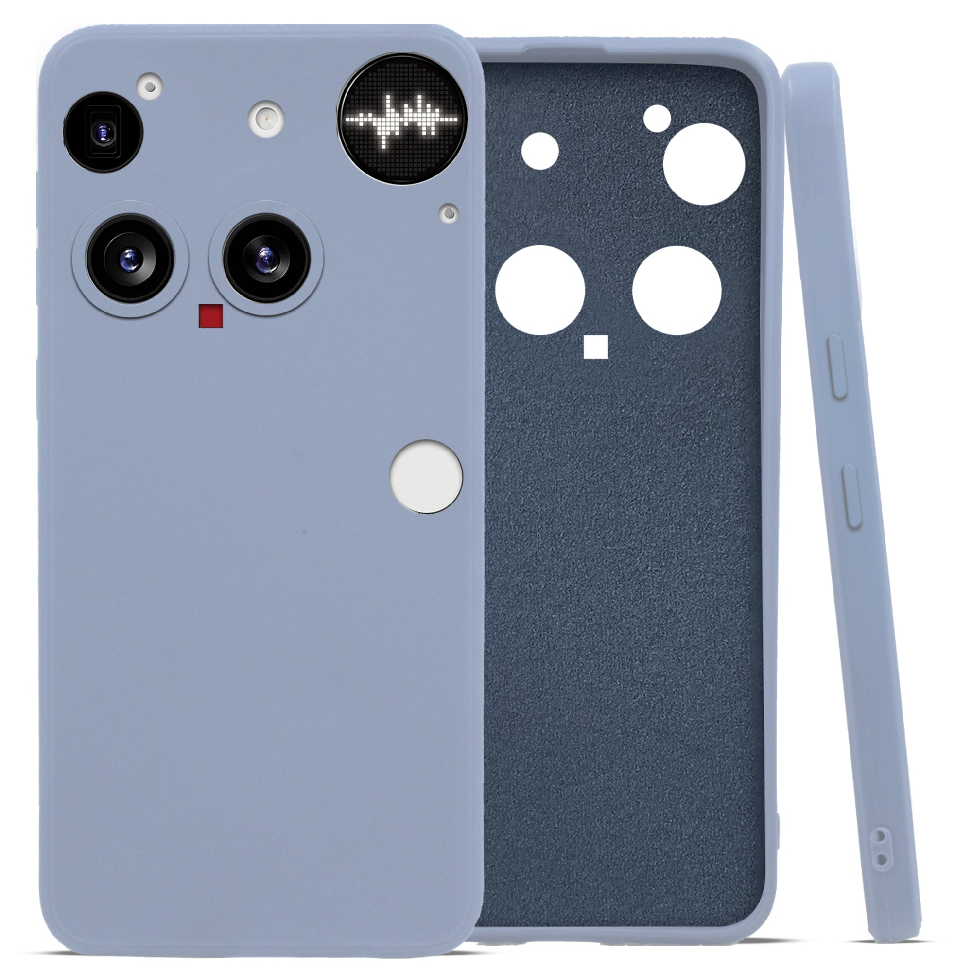 For Nothing Phone 3 Back Cover Case ( Matte Finish Silicone with Inside Fiber cloth)