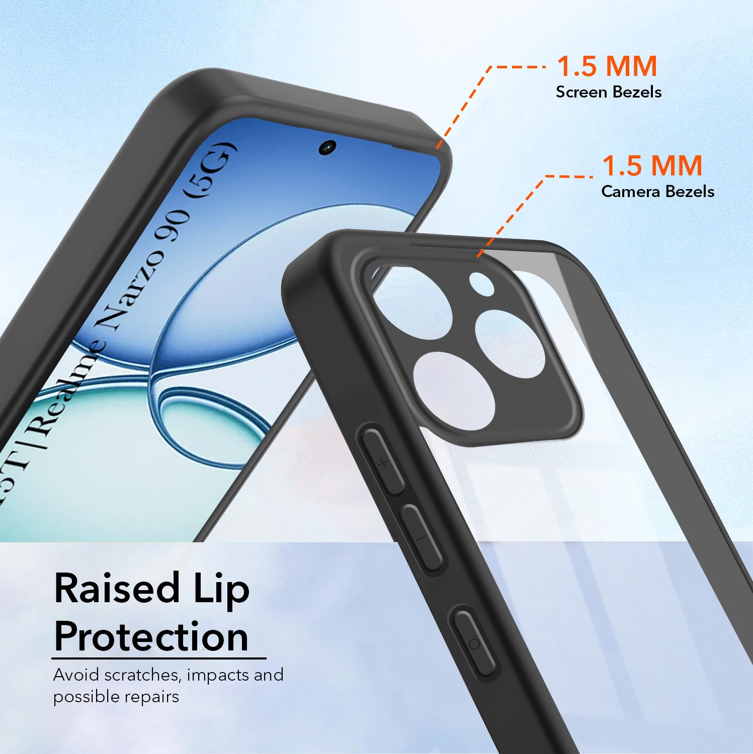 For Realme 15T | Realme Narzo 90 Back Cover Case (Lifetime Anti Yellow | Anti Scratch | Crystal Clear Shockproof)