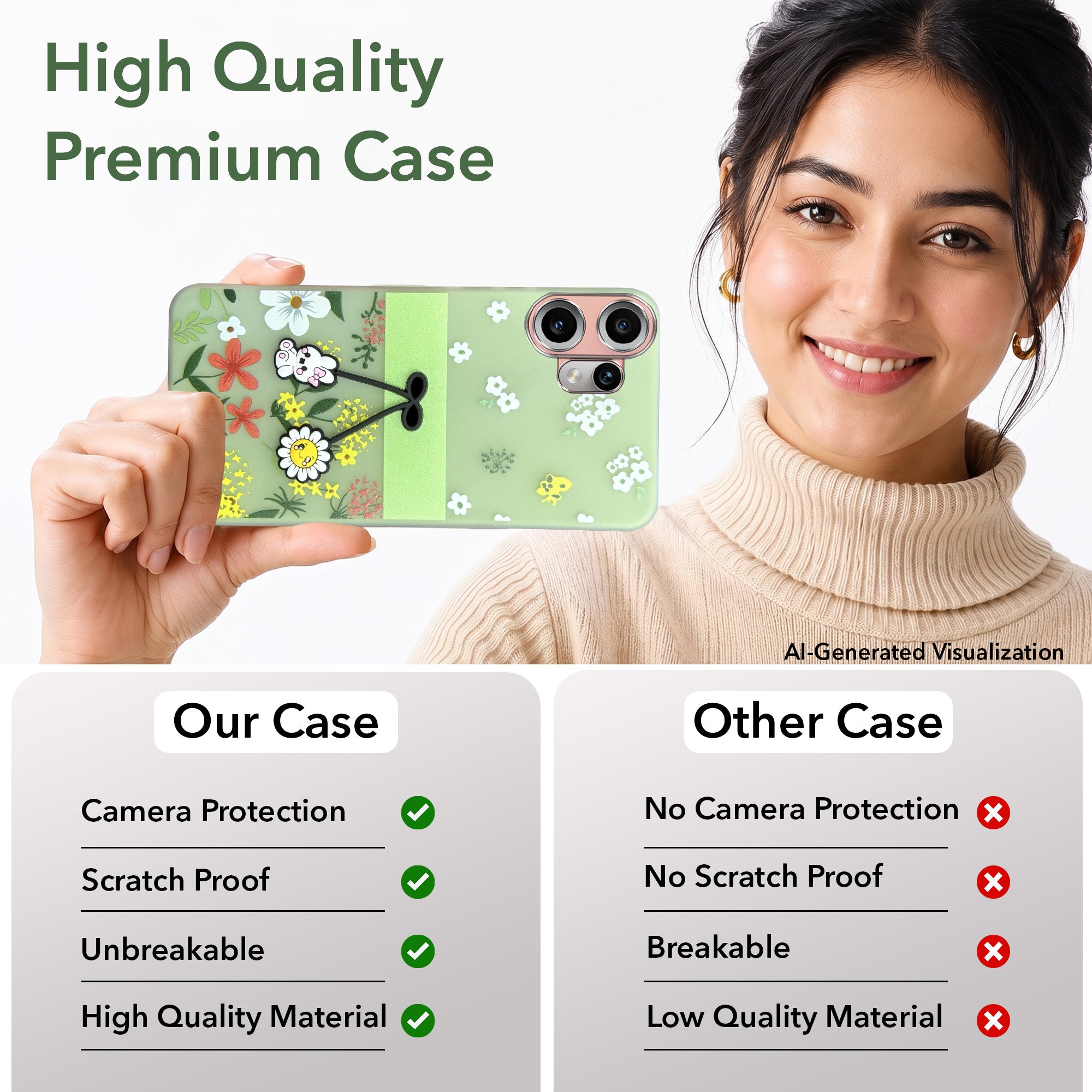 For Nothing CMF Phone 2 Pro Back Cover Case (3D Cute Cartoons | Hard Back Side Soft | Matte Premium Finish | HD Printing)