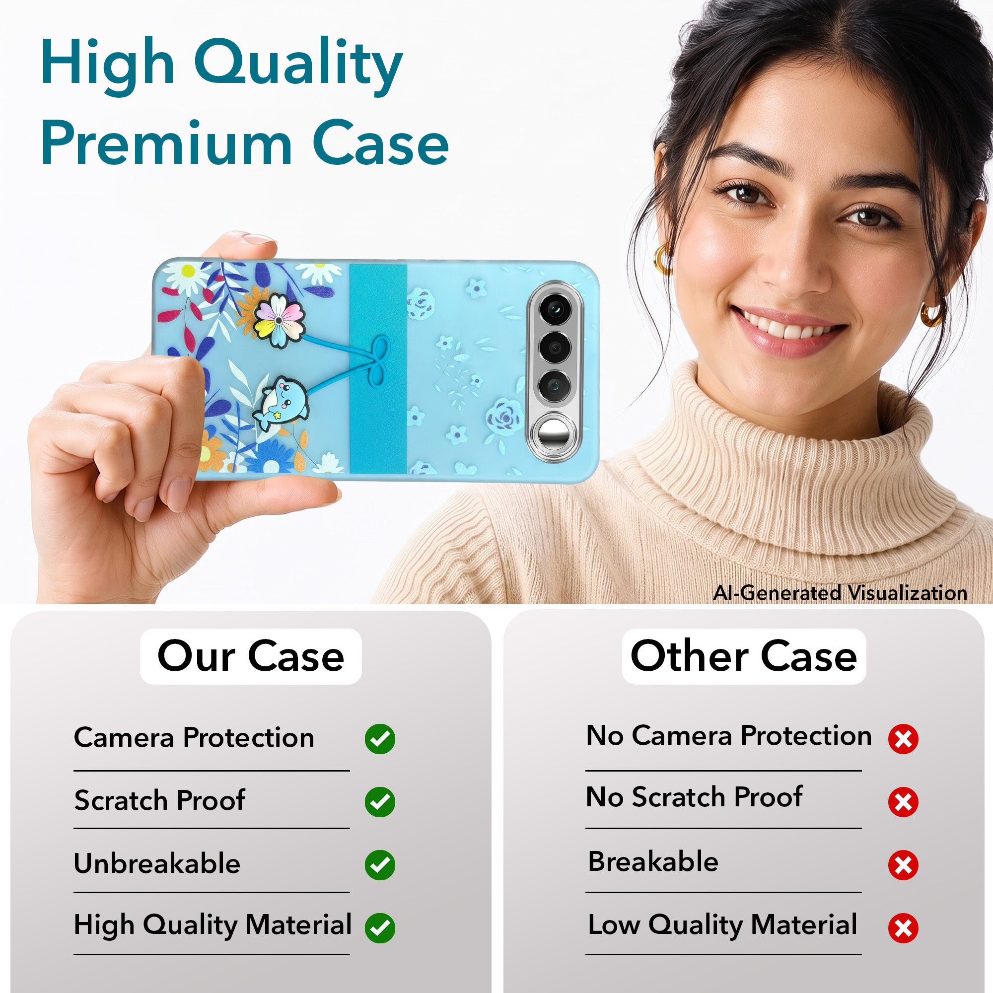For Realme 16 Back Cover Case (3D Cute Cartoons | Hard Back Side Soft | Matte Premium Finish | HD Printing)