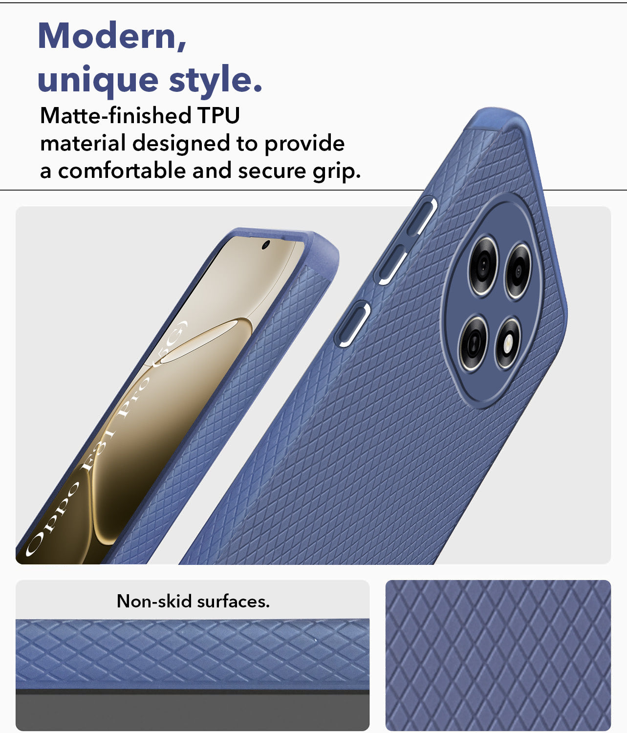For Oppo F31 Pro Back Cover Case Liquid Silicone (Camera Protection | Side Grip Texture | Soft and Flexible)