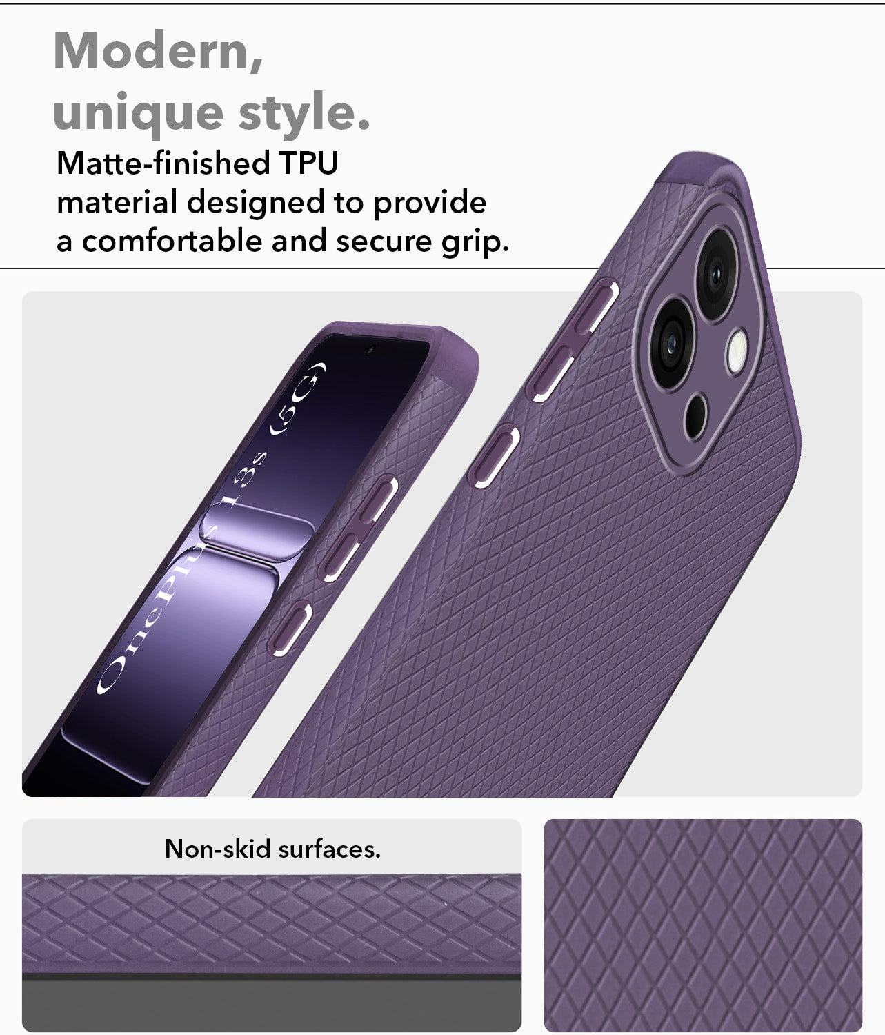For OnePlus 13S Back Cover Case (Liquid Silicone | Side Grip | Camera Protection)