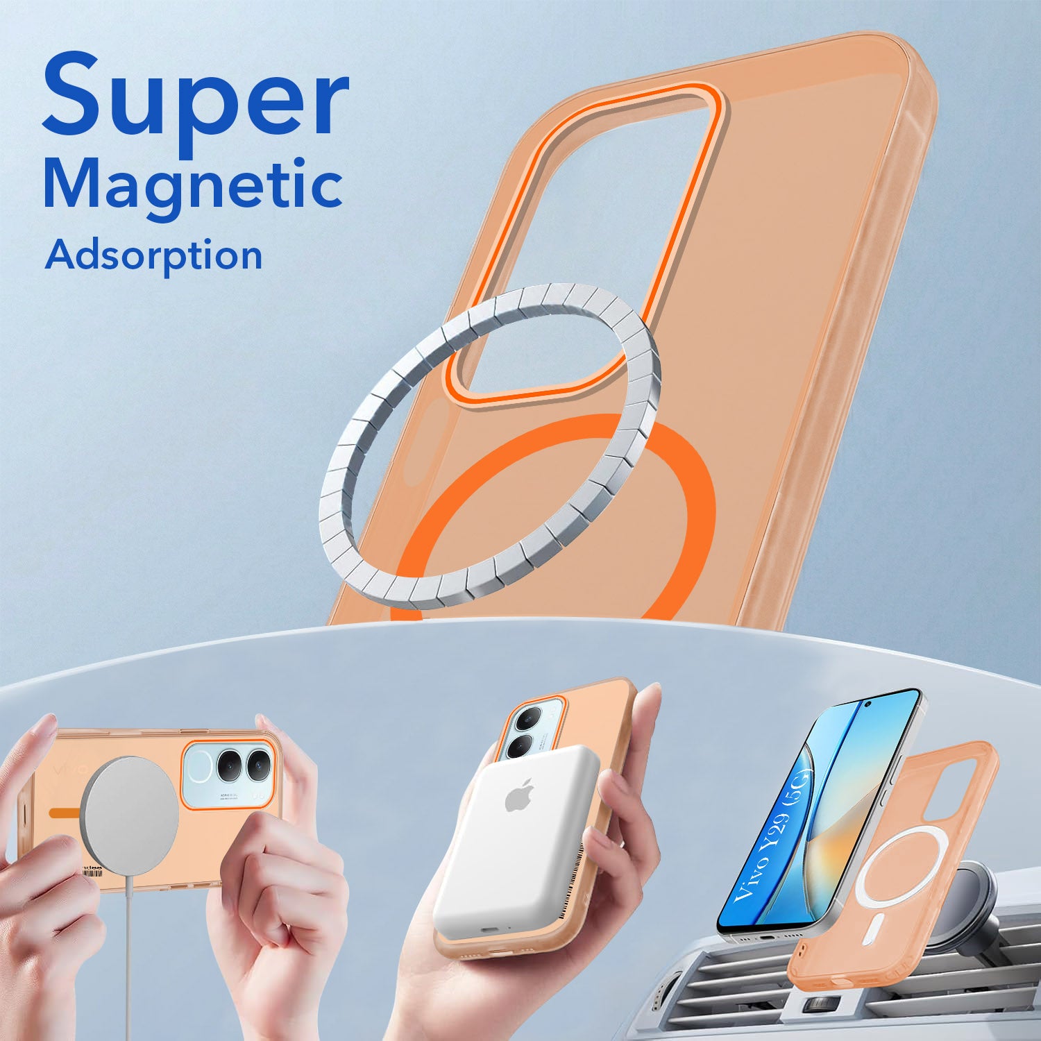 For Vivo Y29 Back Cover Case (Soft Touch | Camera Bump Protection | MagSafe Compatible | Matte Finish)