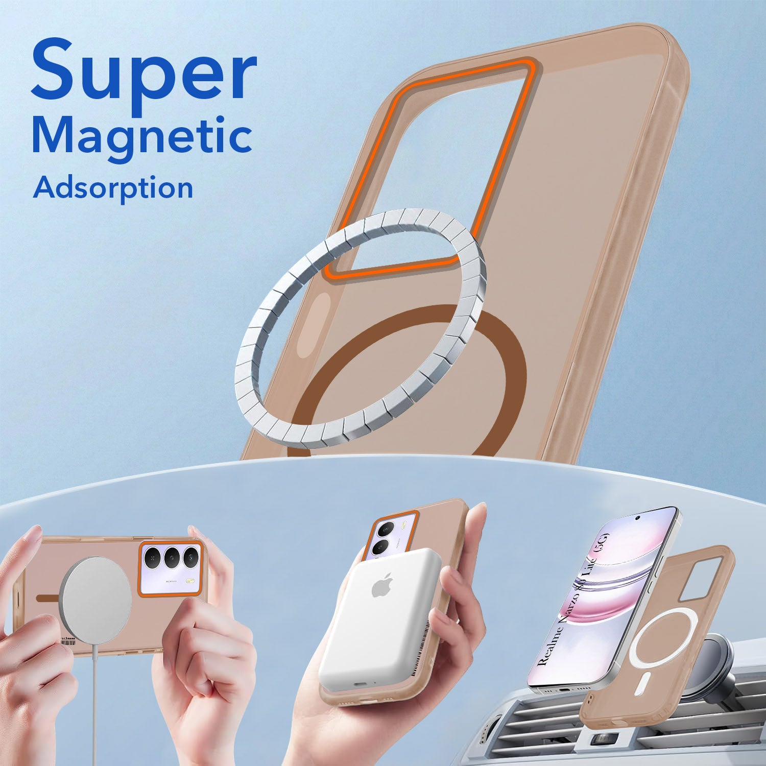 For Realme Narzo 80 Lite 5G Back Cover Case (Soft Touch | Camera Bump Protection | MagSafe Compatible | Matte Finish)