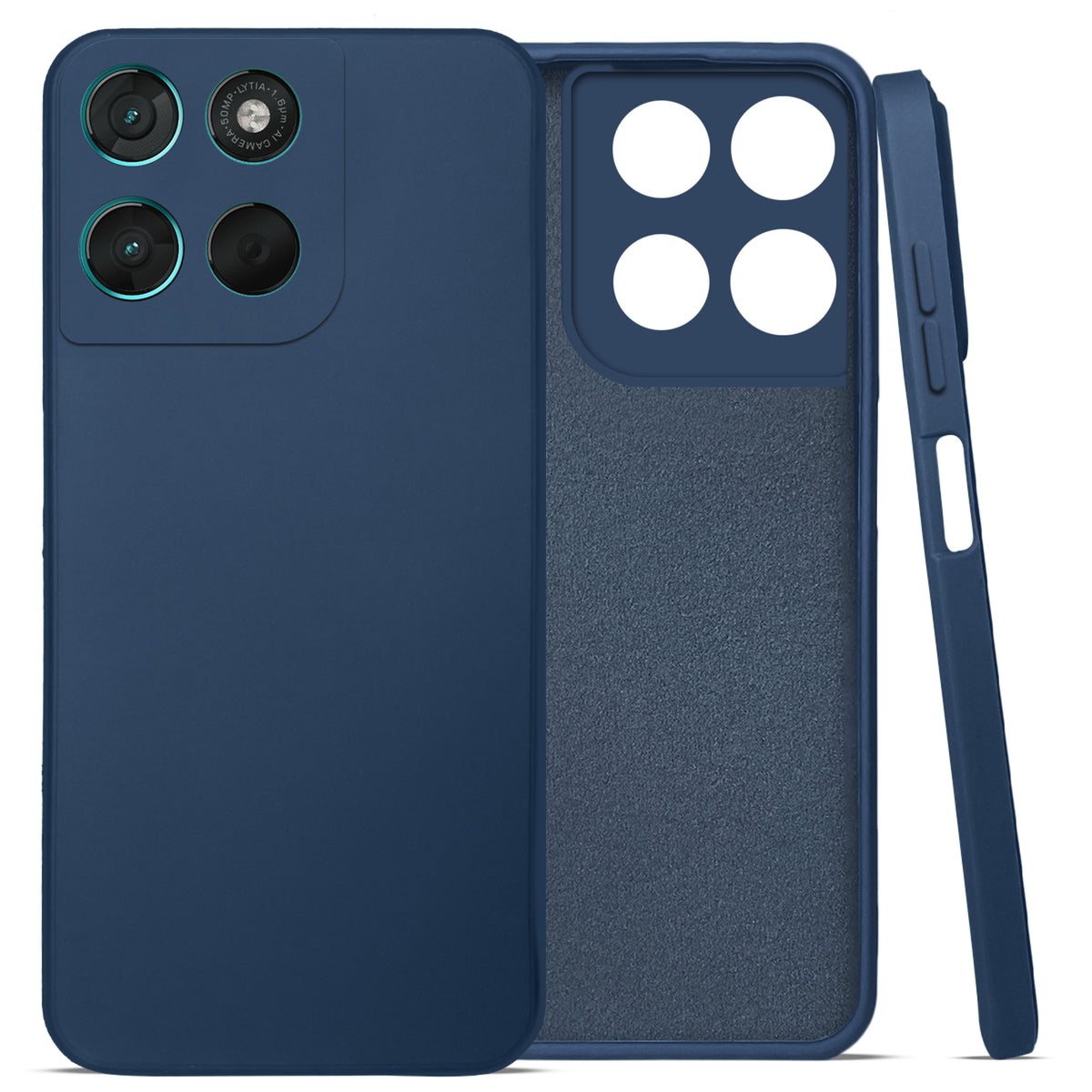 For Motorola G77 Power Back Cover Case (Matte Finish Silicone with Inside Fiber cloth)