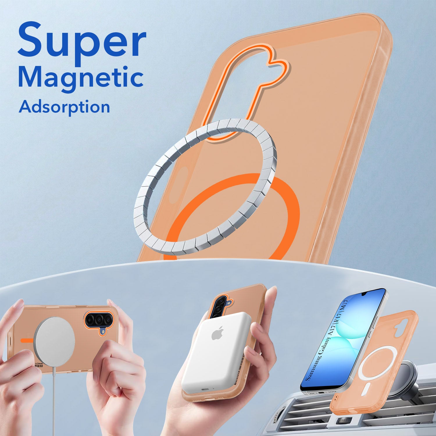 For Samsung Galaxy A17 | Samsung F17 | Samsung M17 5G Back Cover Case (Soft Touch | Camera Bump Protection | MagSafe Compatible | Matte Finish)