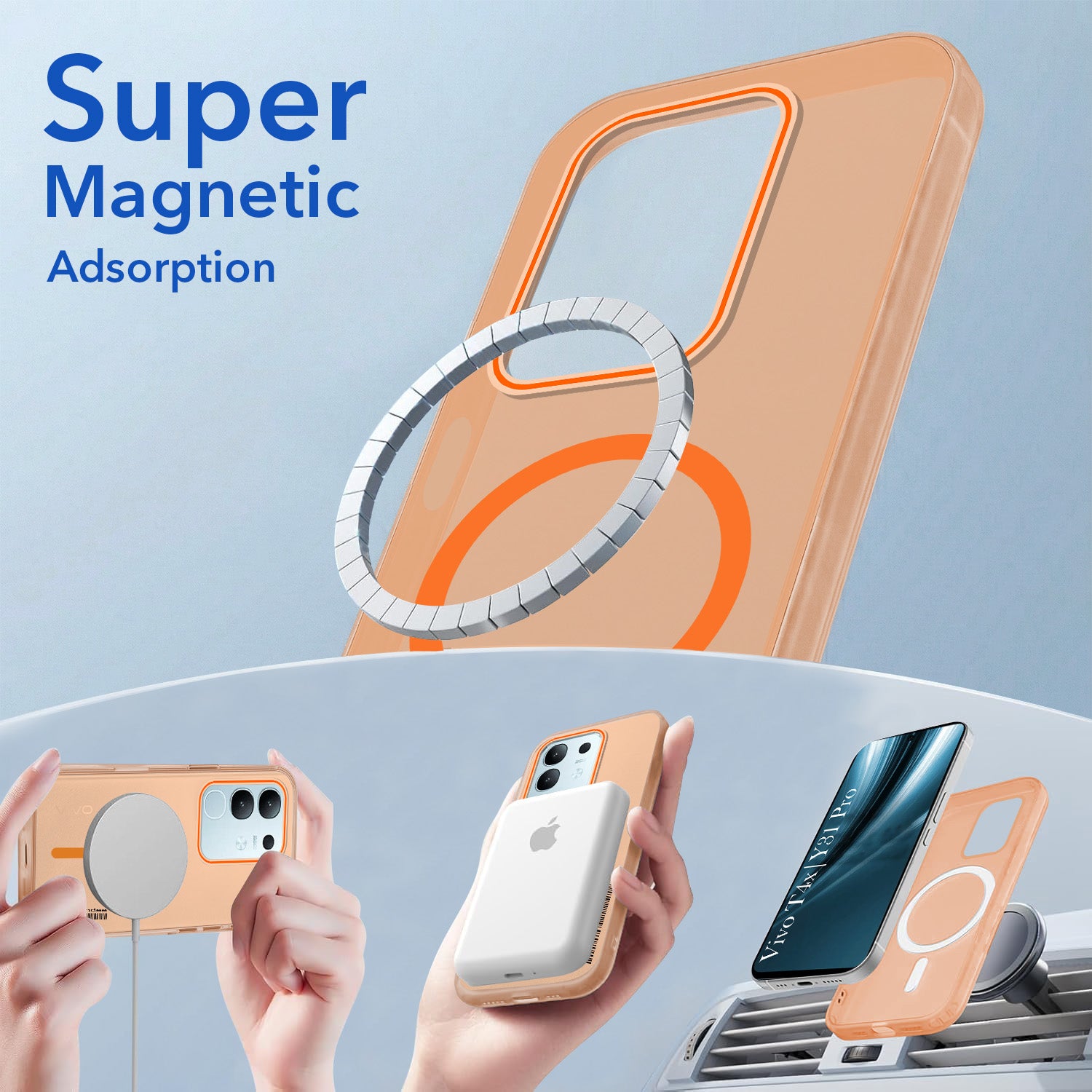 For Vivo T4x | Vivo Y31 Pro Back Cover Case (Soft Touch | Camera Bump Protection | MagSafe Compatible | Matte Finish)