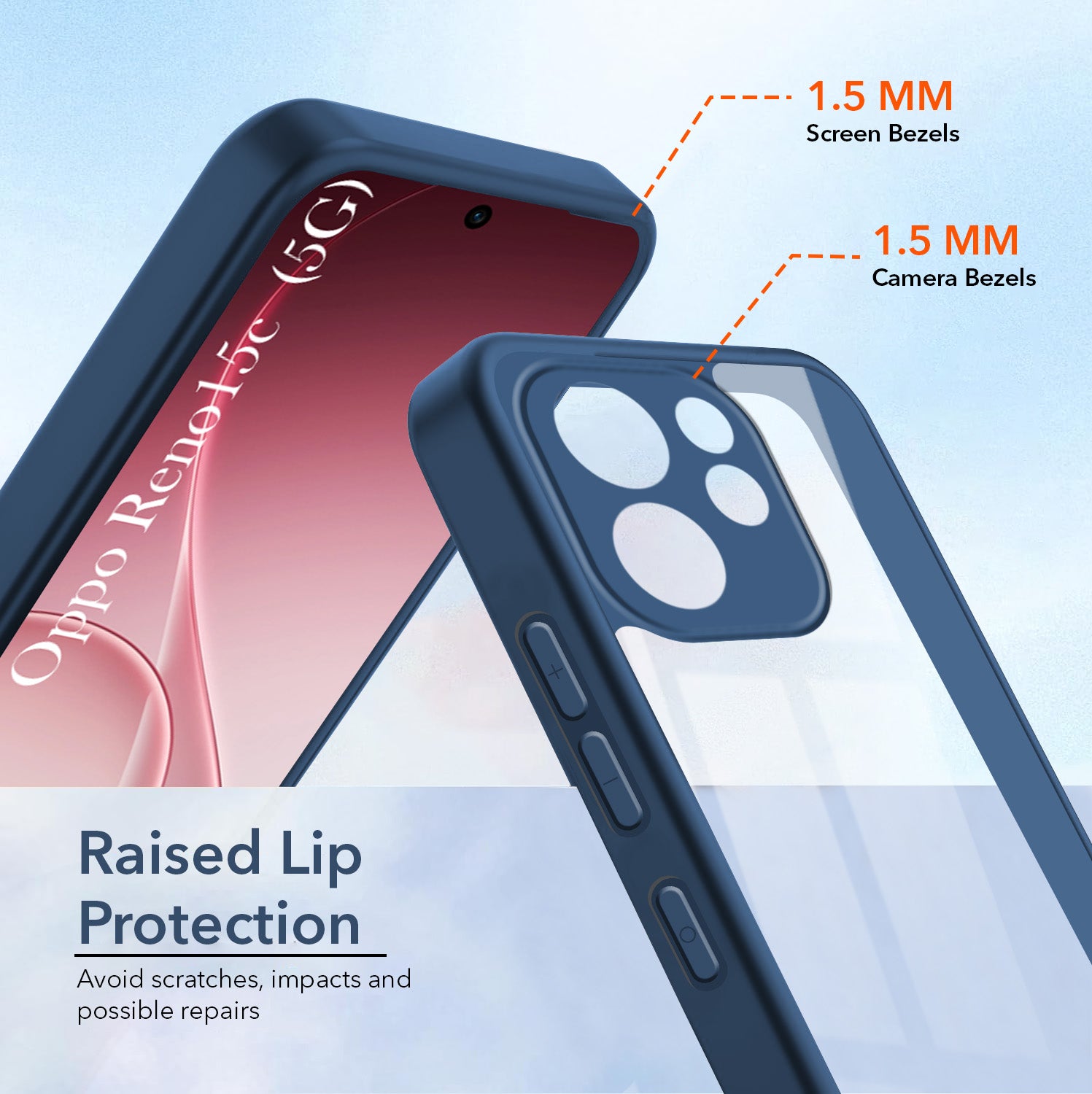 For Oppo Reno 15c Back Cover Case Ultra-Hybrid (Lifetime Anti Yellow | Anti Scratch | Crystal Clear Shockproof)