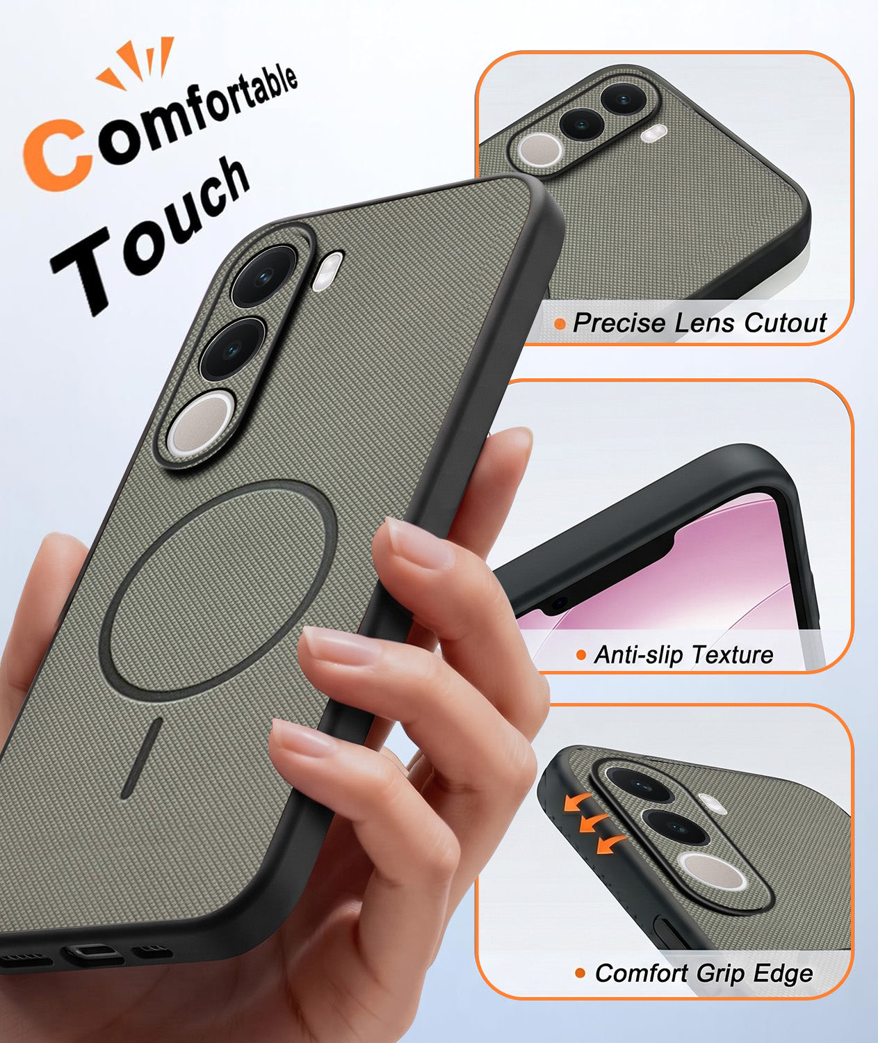 For Realme C100X Back Cover Case PU Leather (Texture Grip Design | Professional Minimalist | Camera Protection | Soft and Flexible)