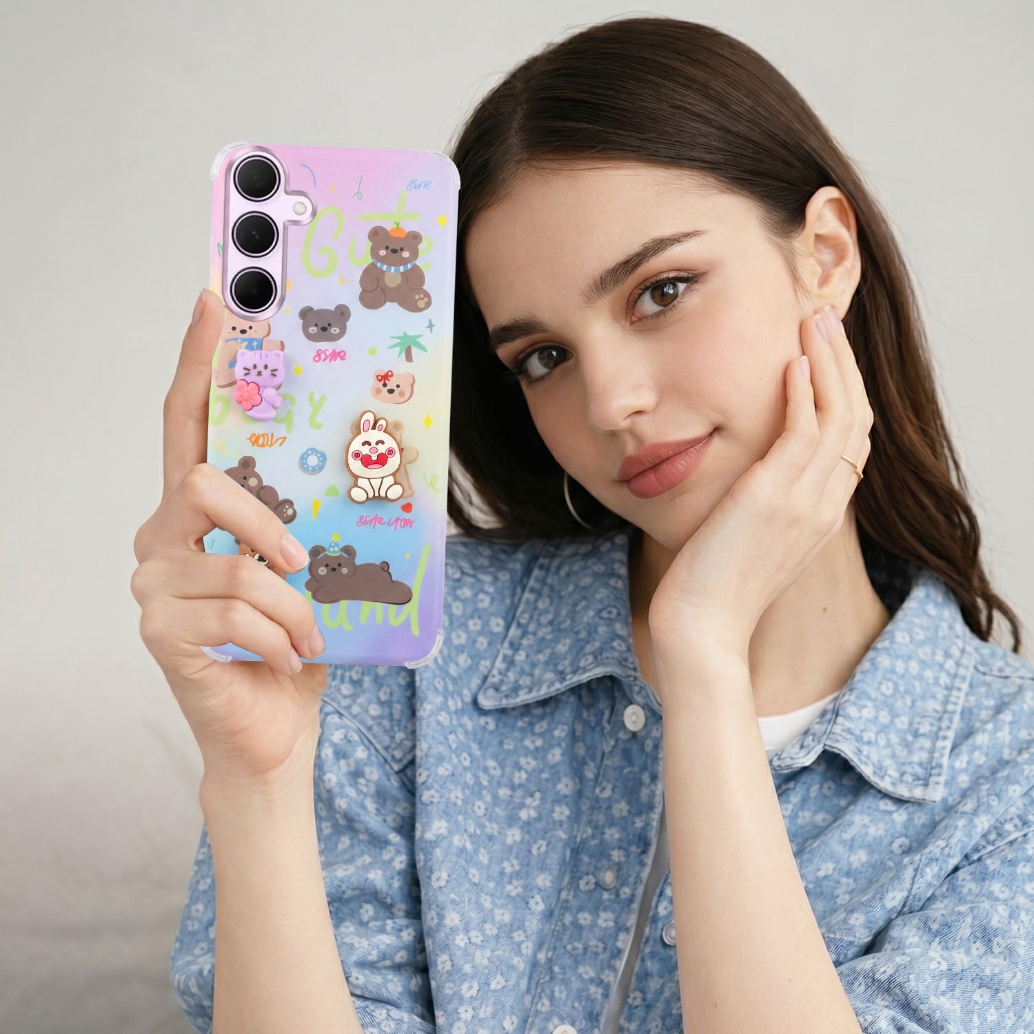 For Samsung Galaxy A35 5G Back Cover Case (3D Cute Cartoons | Hard Back Side Soft | Matte Premium Finish | HD Printing)
