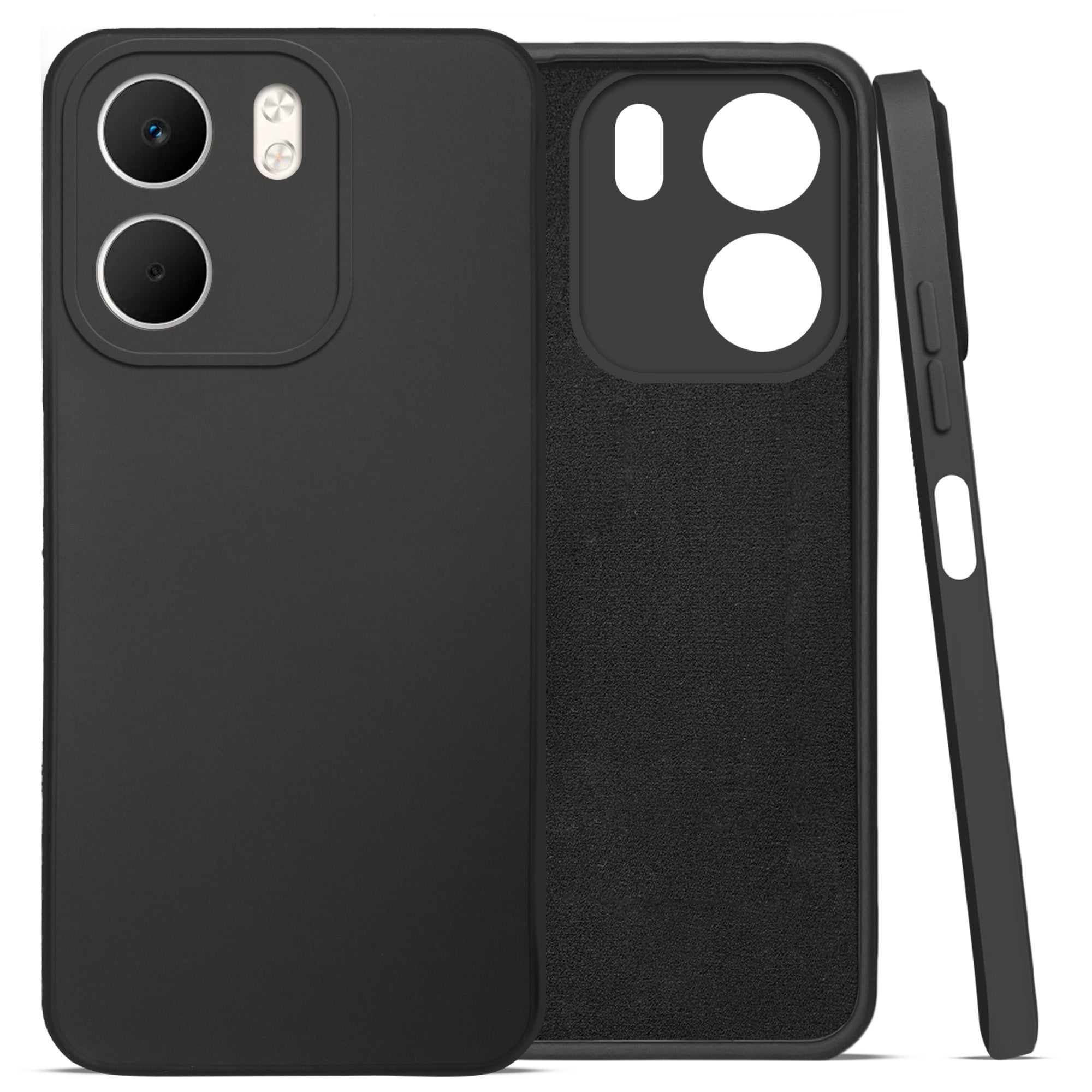 For Oppo A5X Back Cover Case (Matte Finish Silicone with Inside Fiber cloth) (Matte Finish Silicone with Inside Fiber cloth)