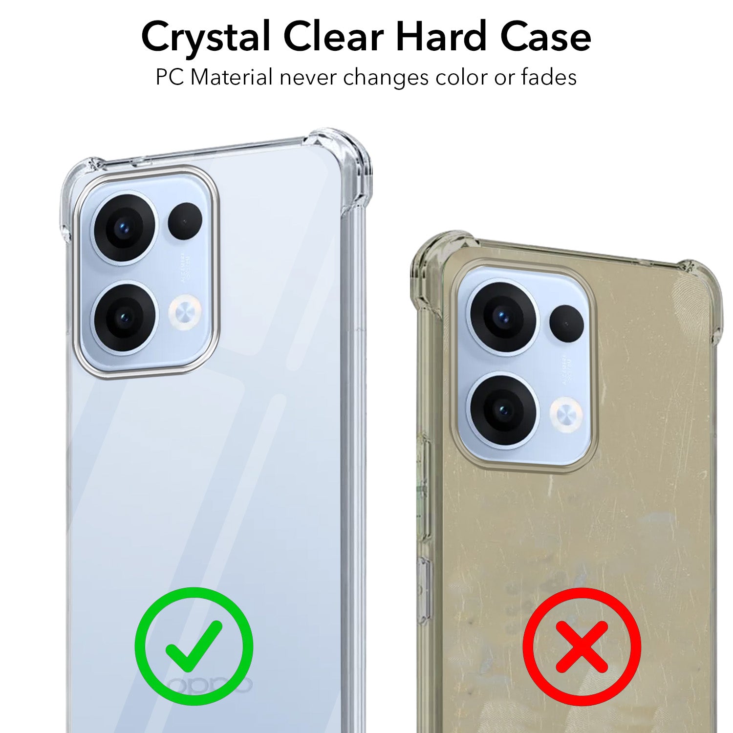 For Oppo Reno13 5G | Oppo Reno 13 5G Shockproof Crystal-Clear Back Cover (Drop & Camera Protection | Hard Polycarbonate)