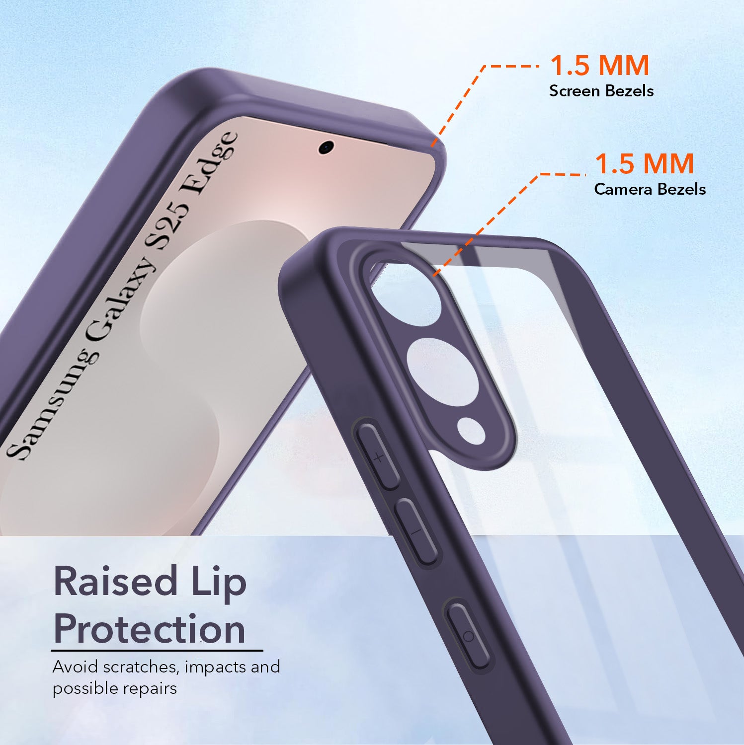 For Samsung Galaxy S25 Edge Back Cover Case Ultra-Hybrid (Lifetime Anti Yellow | Anti Scratch | Crystal Clear Shockproof)