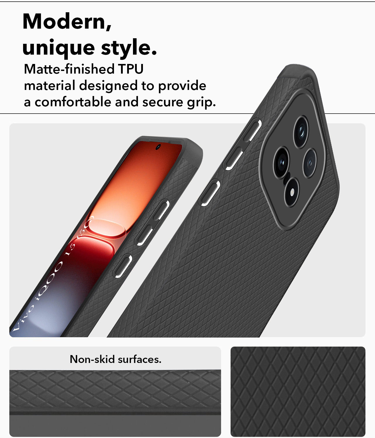 For Vivo iQOO 15 5G Back Cover Case Liquid Silicone (Camera Protection | Side Grip Texture | Soft and Flexible)
