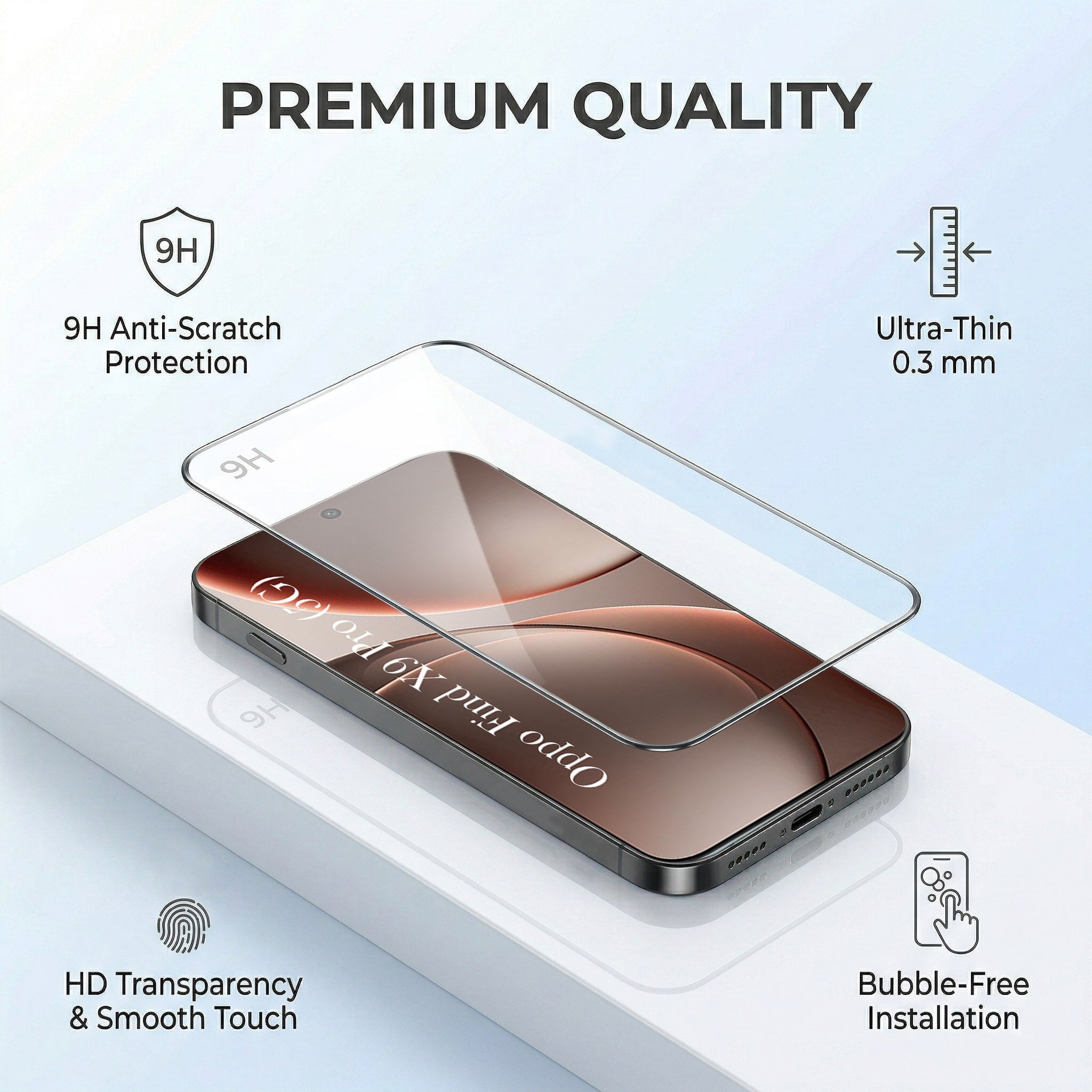 For Oppo Find X9 Pro Combo (Textured Grip Design | Micro-Fiber Cloth Inside | Oleophobic Coating Screen Glass)