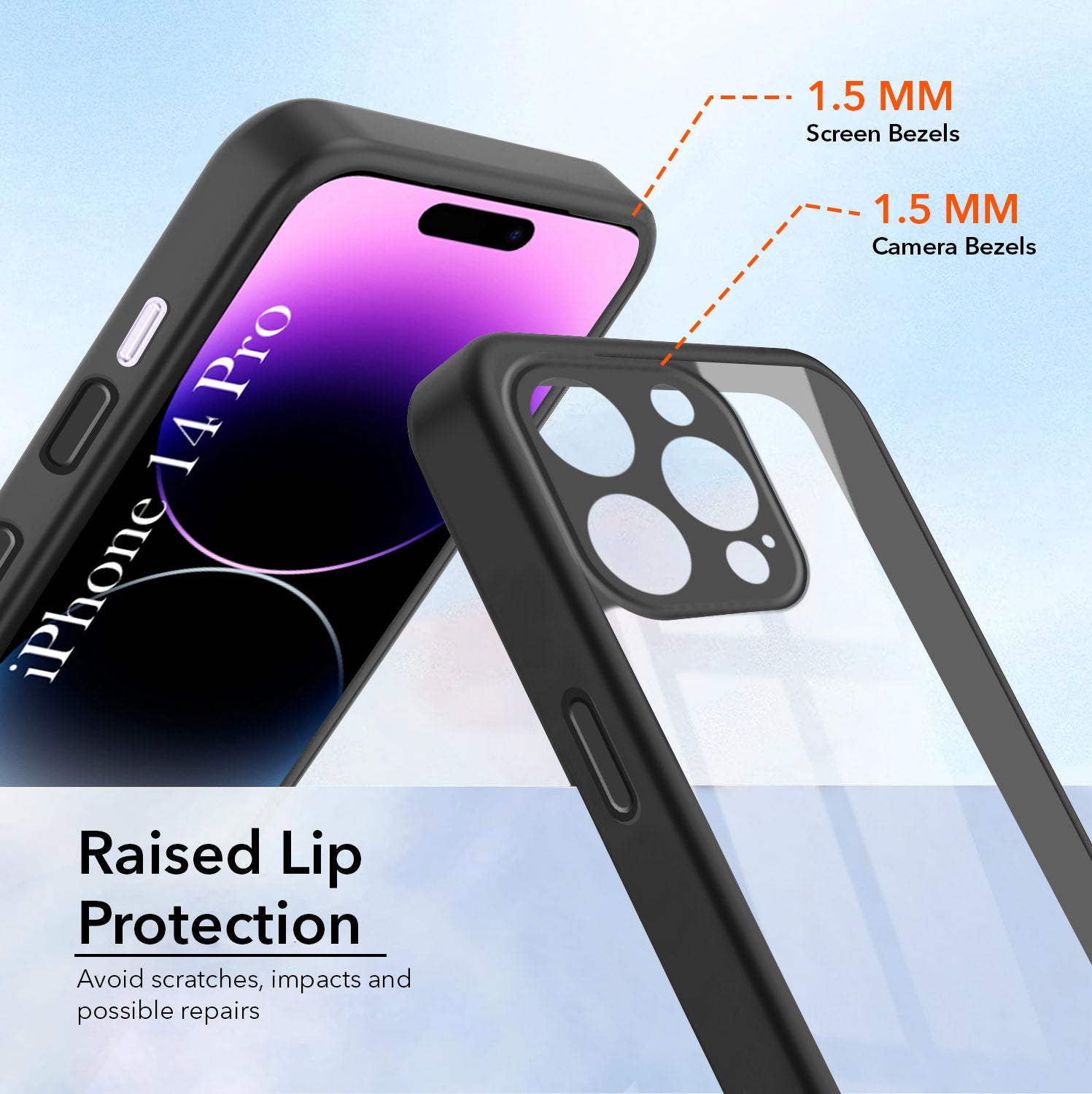 For Apple iPhone 14 Pro Back Cover Case Ultra-Hybrid (Lifetime Anti Yellow | Anti Scratch | Crystal Clear Shockproof)