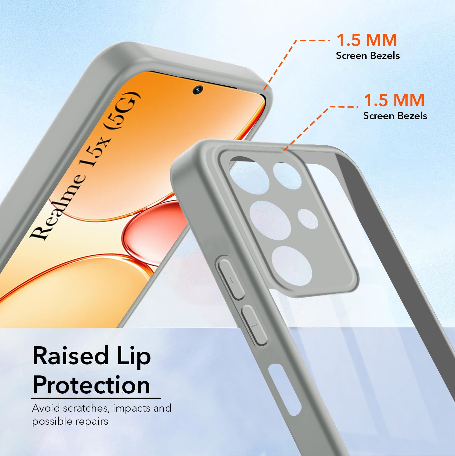 For Realme 15X Back Cover Case Ultra-Hybrid (Lifetime Anti Yellow | Anti Scratch | Crystal Clear Shockproof)
