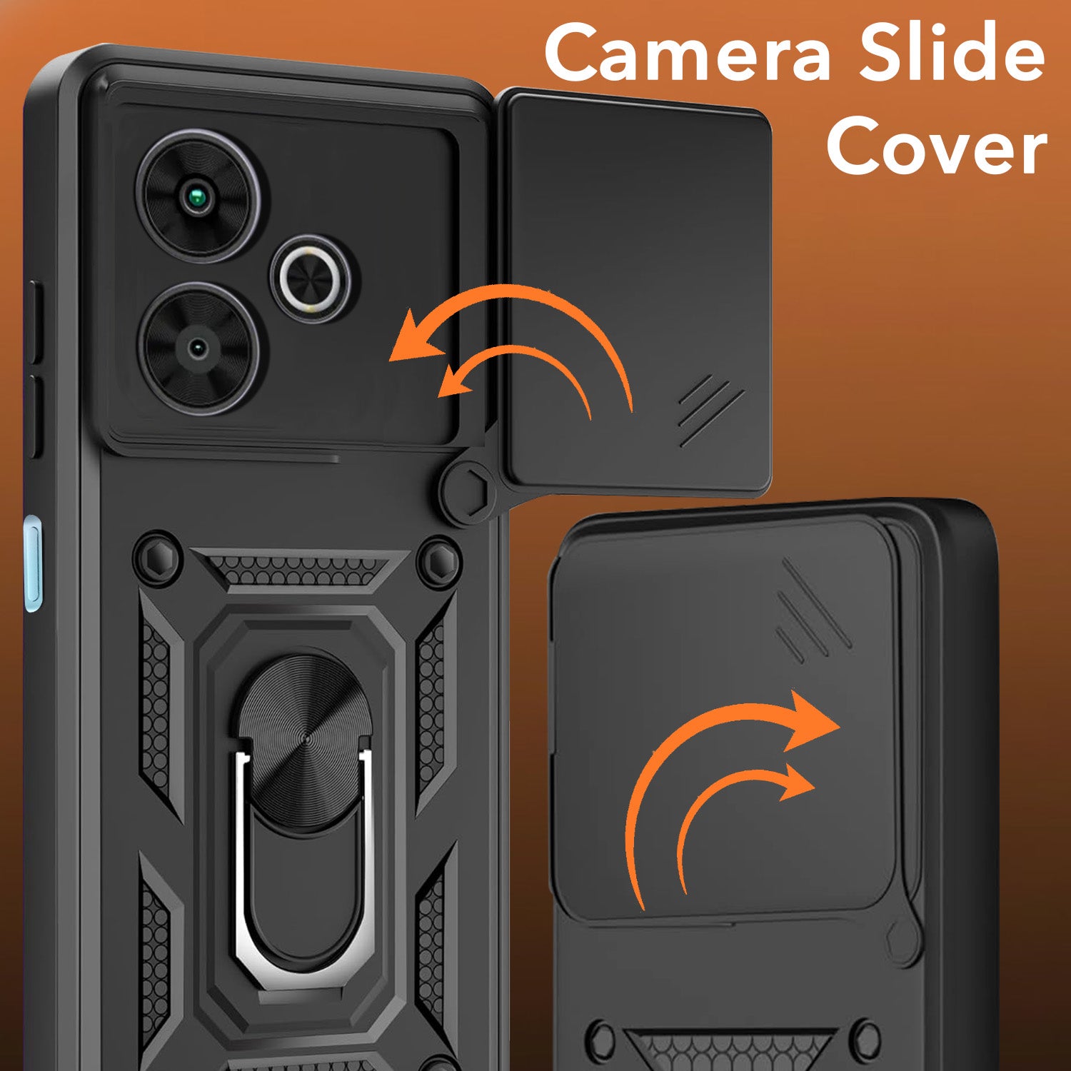 For Poco M6 Plus 5G Back Cover Case (Hybrid Dual Armor Polycarbonate)