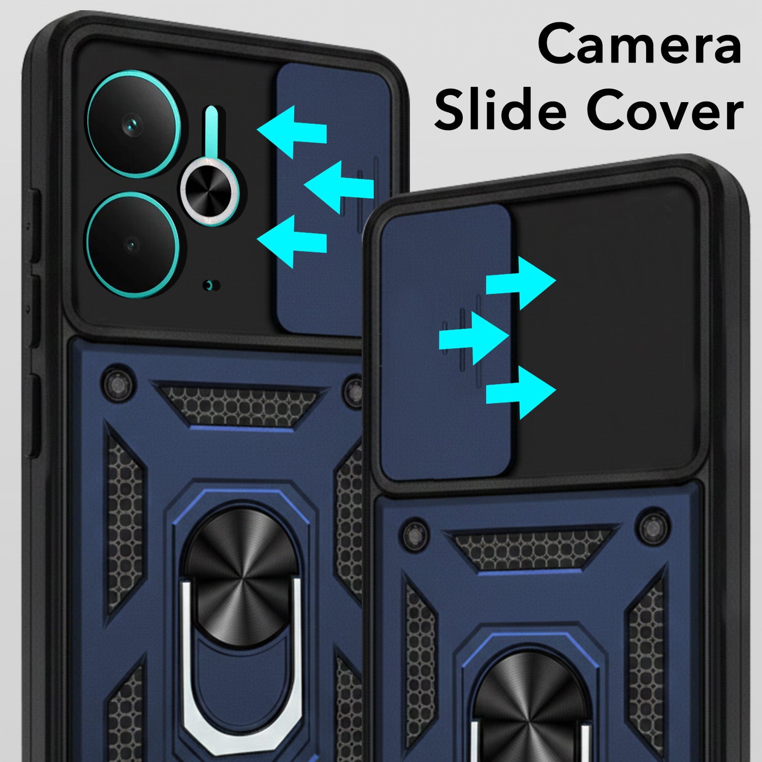 For Realme 14T Back Cover Case (Hybrid Dual Armor Polycarbonate)
