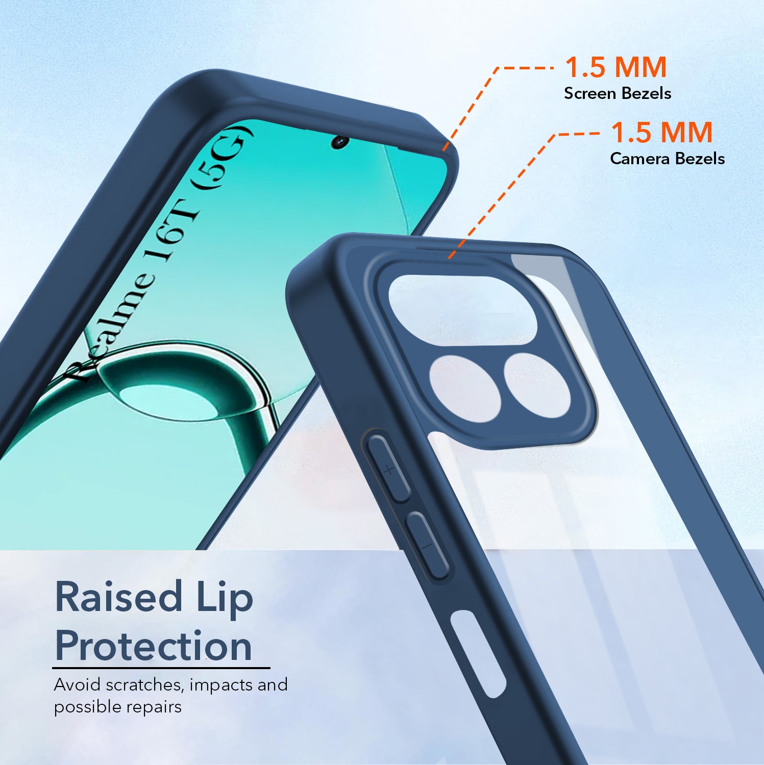 For Realme 16T 5G Lite Back Cover Case Ultra-Hybrid (Lifetime Anti Yellow | Anti Scratch | Crystal Clear Shockproof)