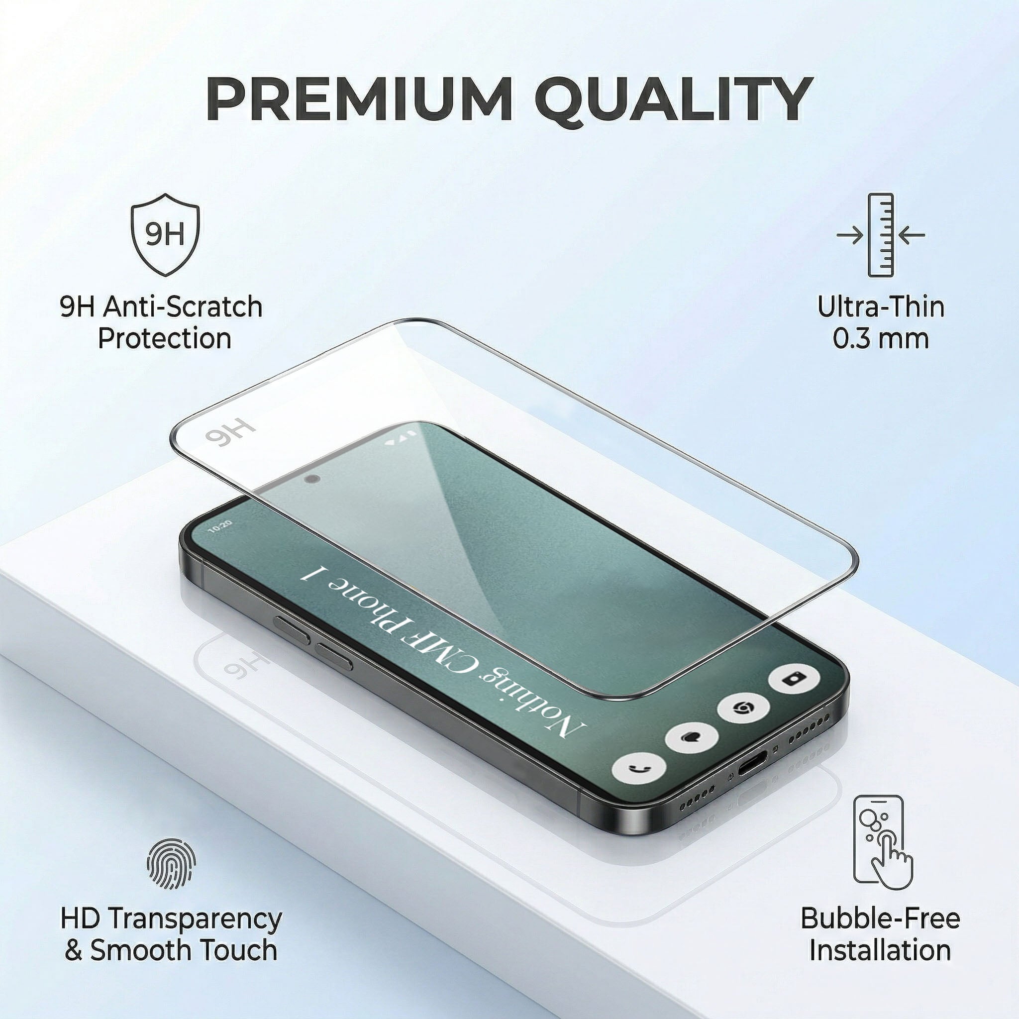 For Nothing CMF Phone 1 Combo (Textured Grip Design | Micro-Fiber Cloth Inside | Oleophobic Coating Screen Glass)