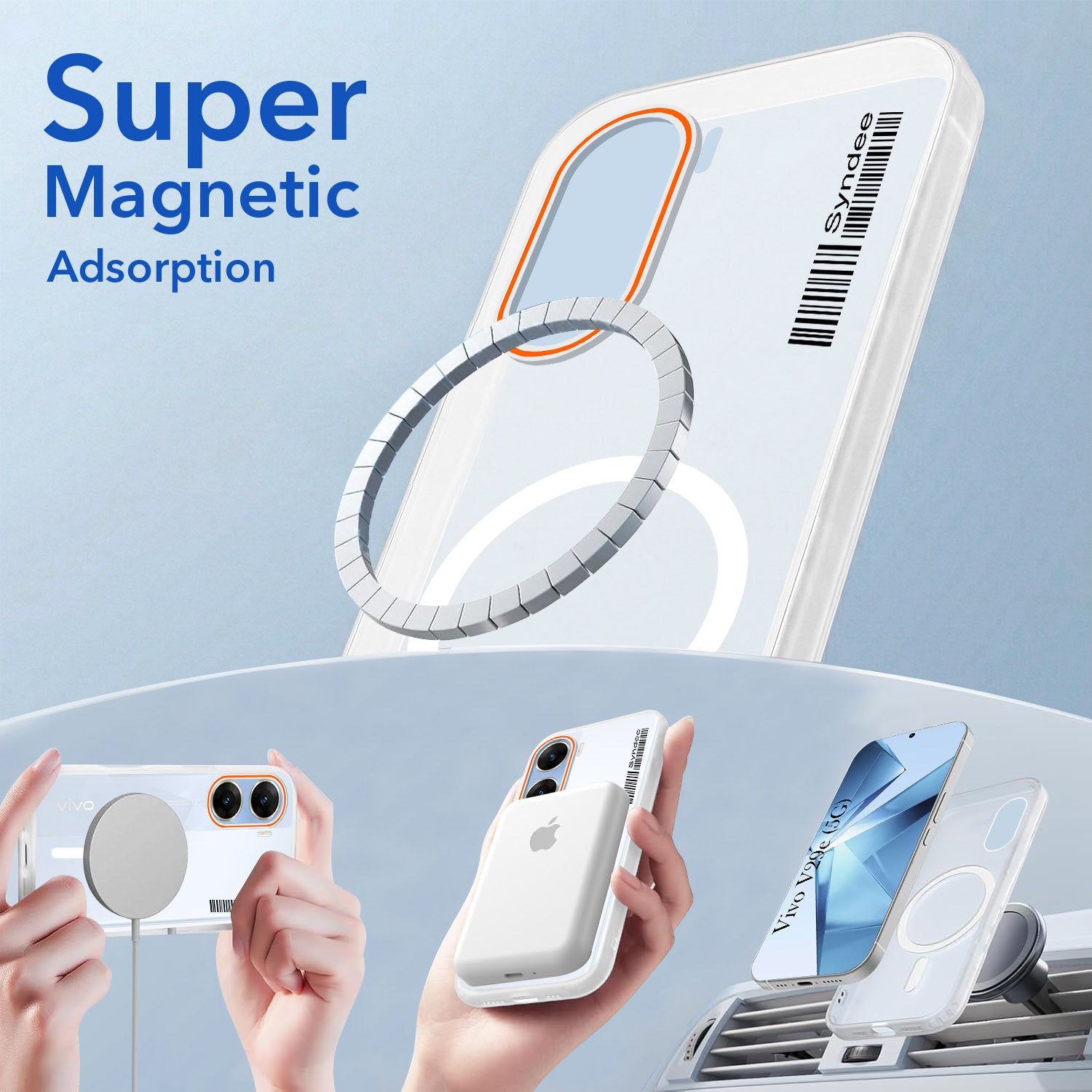 For Vivo V29e 5G Back Cover Case (Soft Touch | Camera Bump Protection | MagSafe Compatible | Matte Finish)