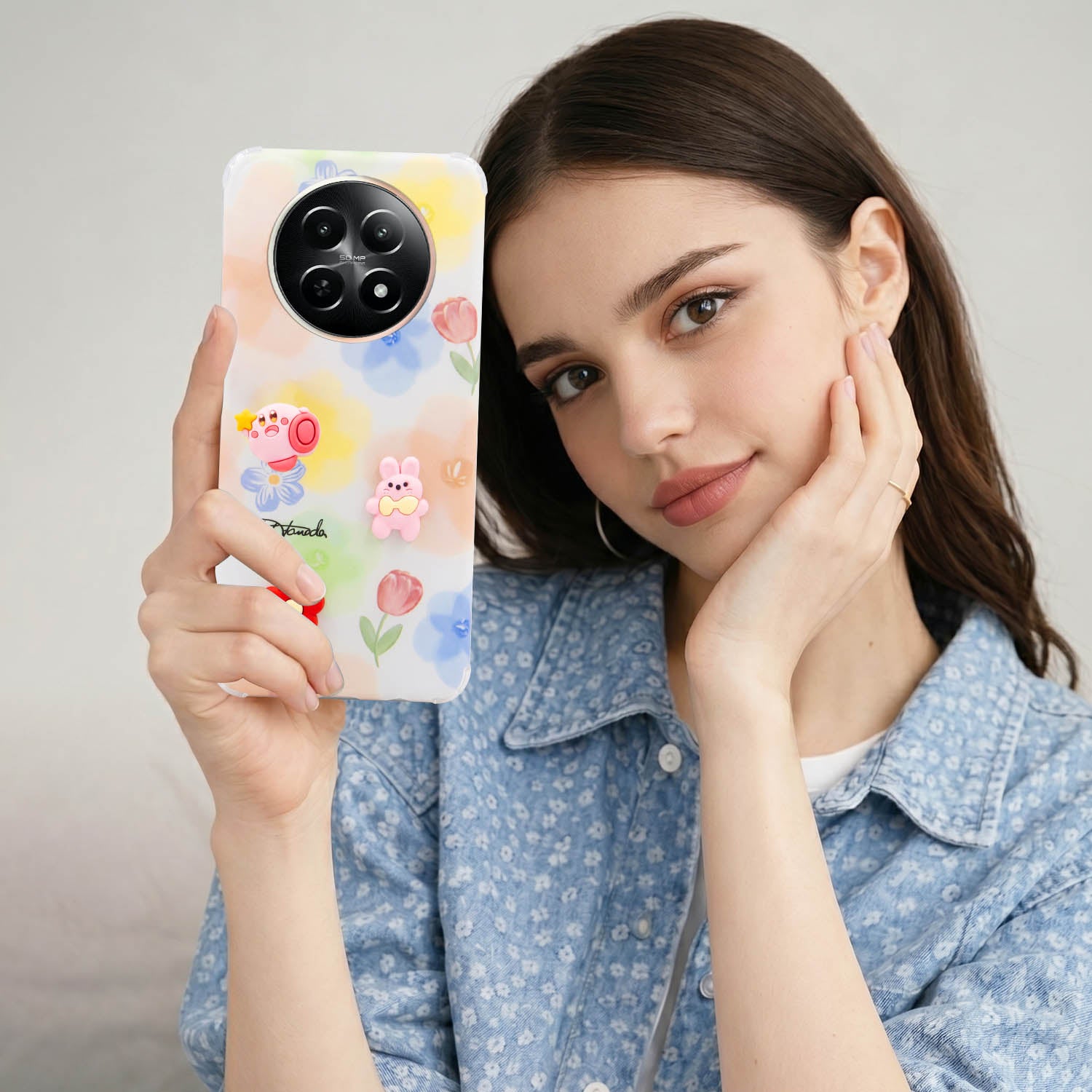 For Realme 12 | Realme 12X Back Cover Case (3D Cute Cartoons | Hard Back Side Soft | Matte Premium Finish | HD Printing)