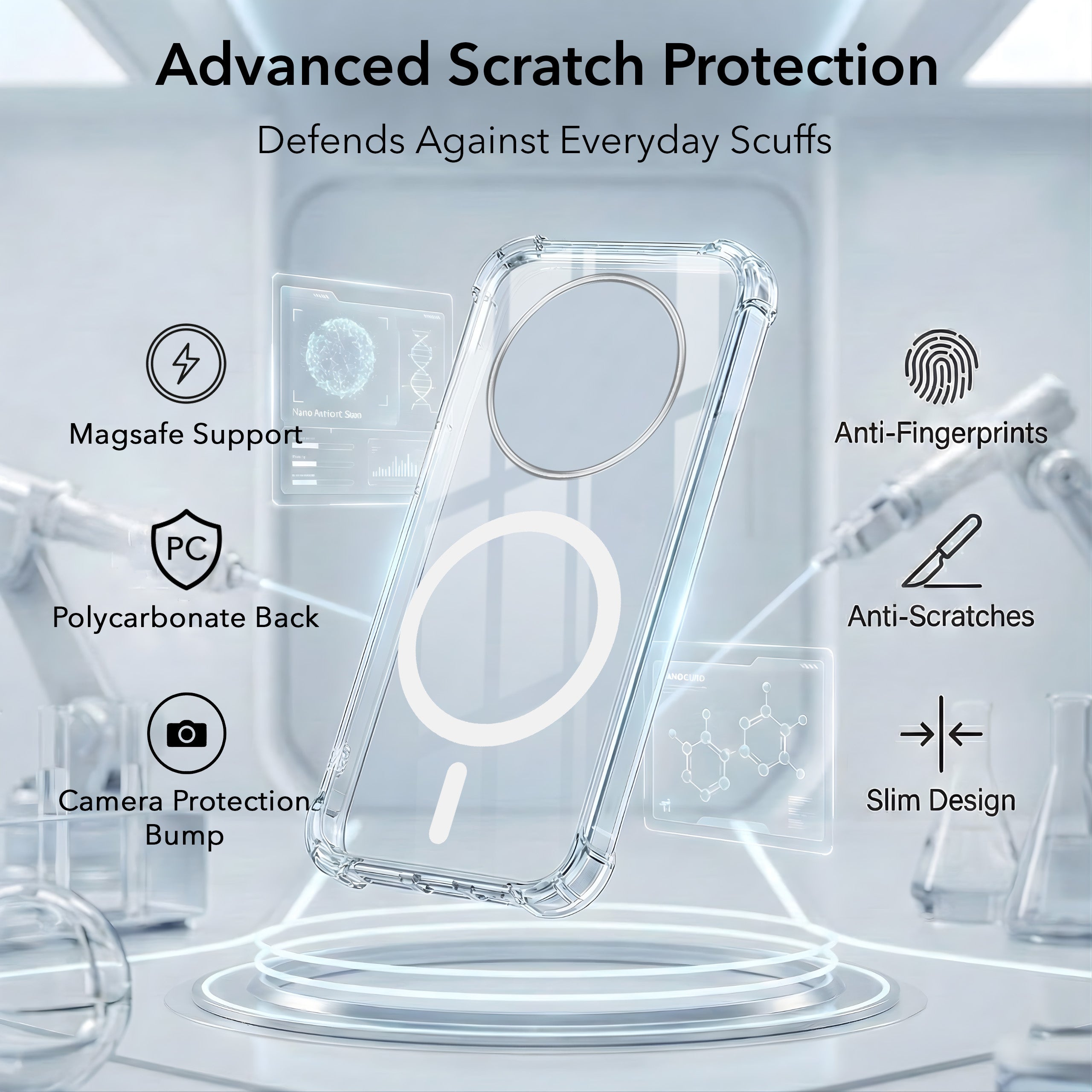 For Oppo F31 Pro Plus Back Cover Shockproof Crystal-Clear (Magsafe Wireless Support | Drop & Camera Protection | Hard Polycarbonate)