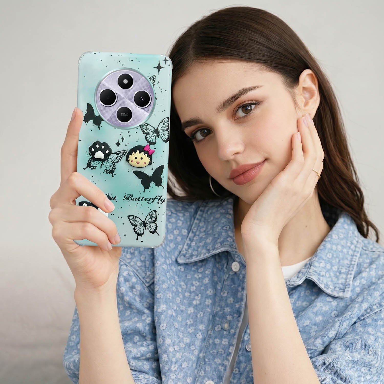 For Redmi A4 5G | Xiaomi Redmi 14C Back Cover Case (3D Cute Cartoons | Hard Back Side Soft | Matte Premium Finish | HD Printing)