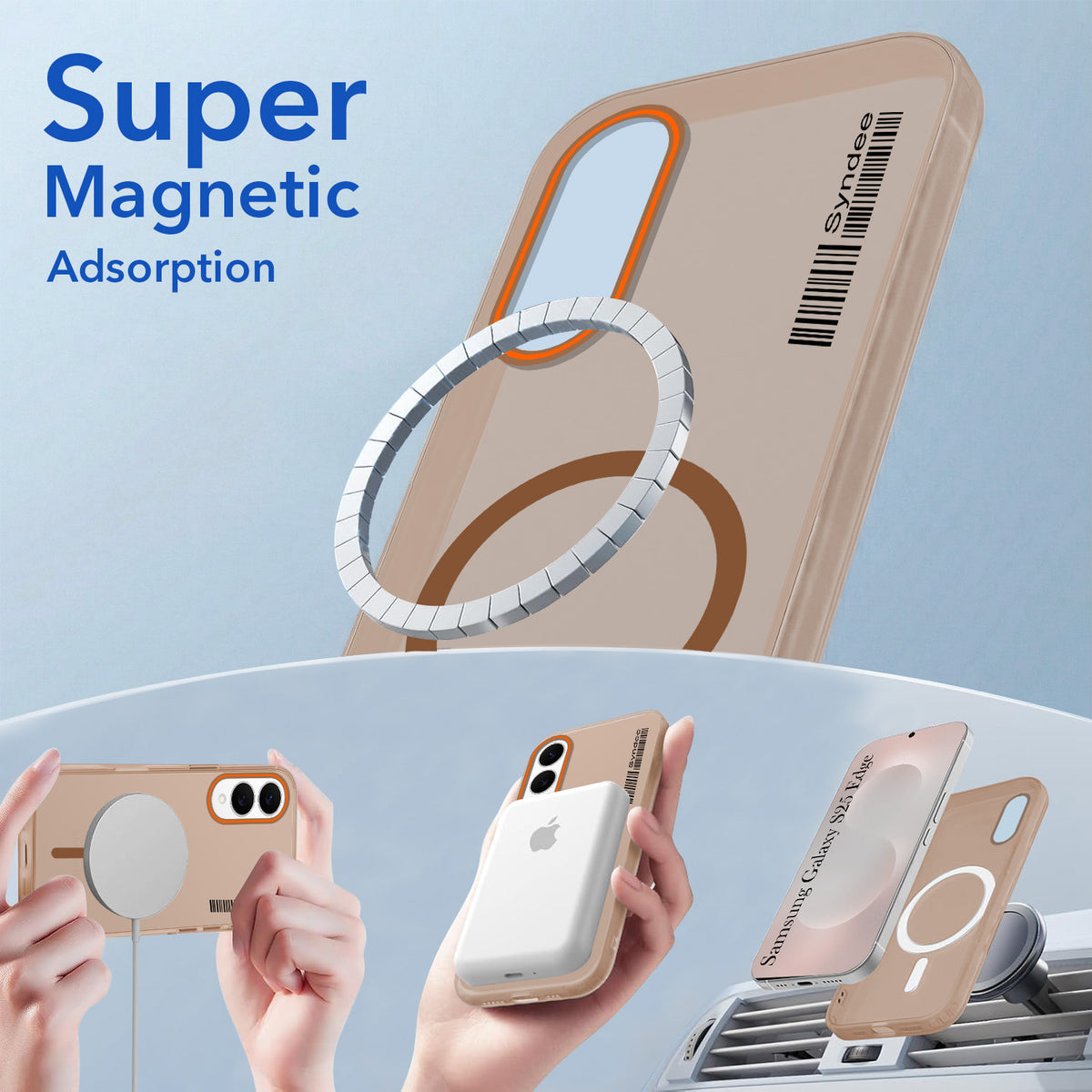 For Samsung Galaxy S25 Edge Back Cover Case (Soft Touch | Camera Bump Protection | MagSafe Compatible | Matte Finish)