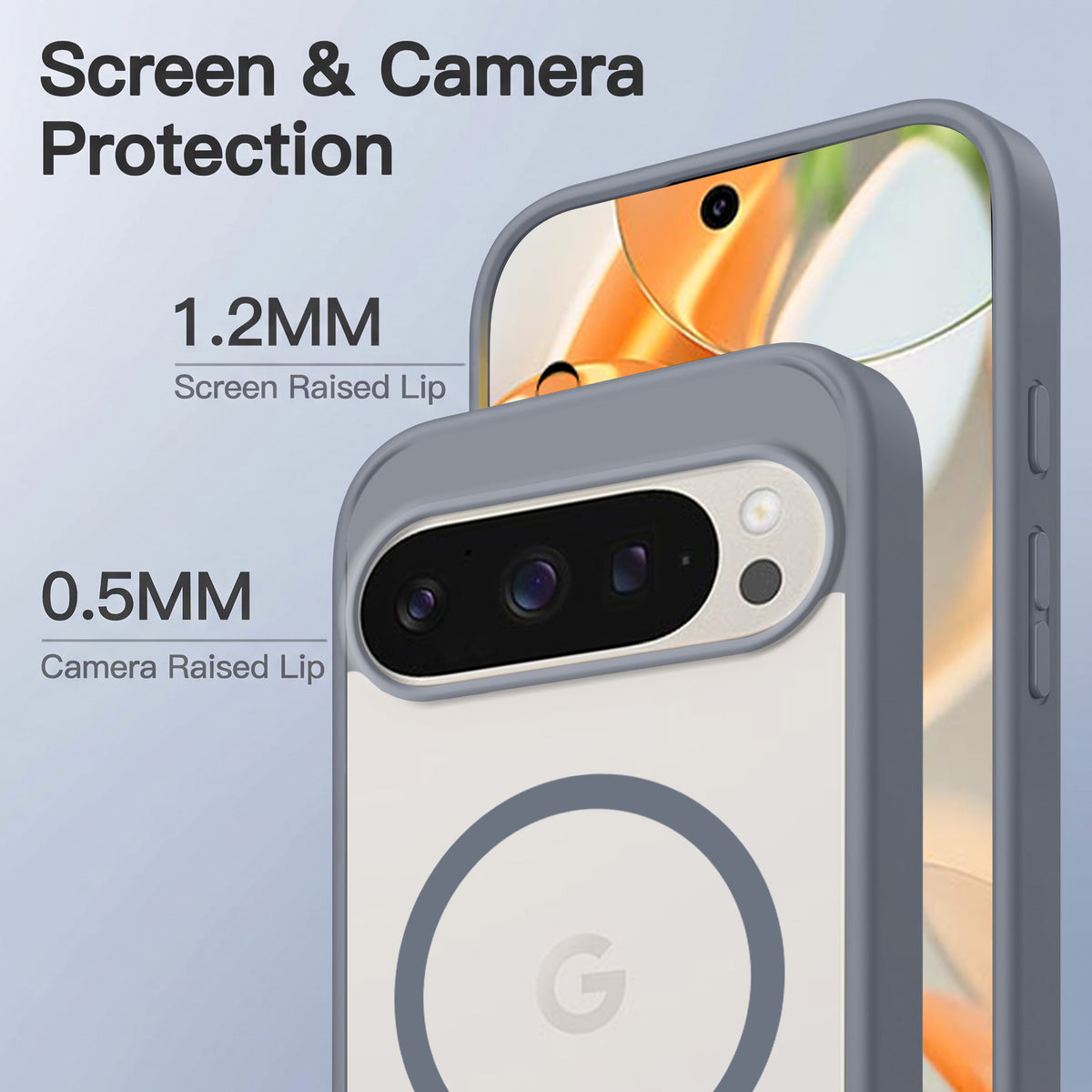 For Google Pixel 9 Pro Matte Finish Back Case Cover (MagSafe Compatible | Translucent Soft Touch | Slim and Unbreakable)