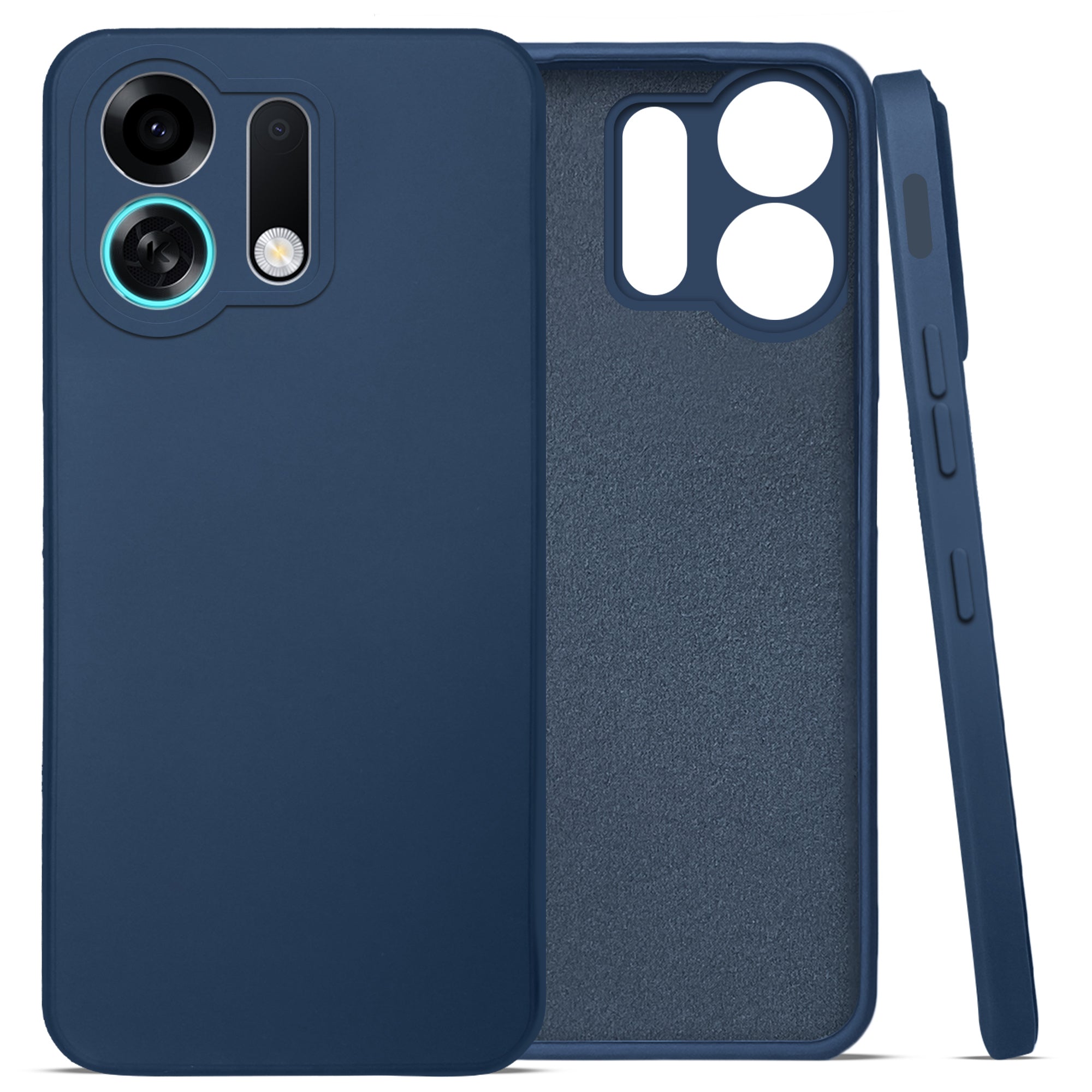 For Oppo K13 Turbo | Oppo K13 Turbo Pro Back Cover Case (Matte Finish Silicone with Inside Fiber cloth)