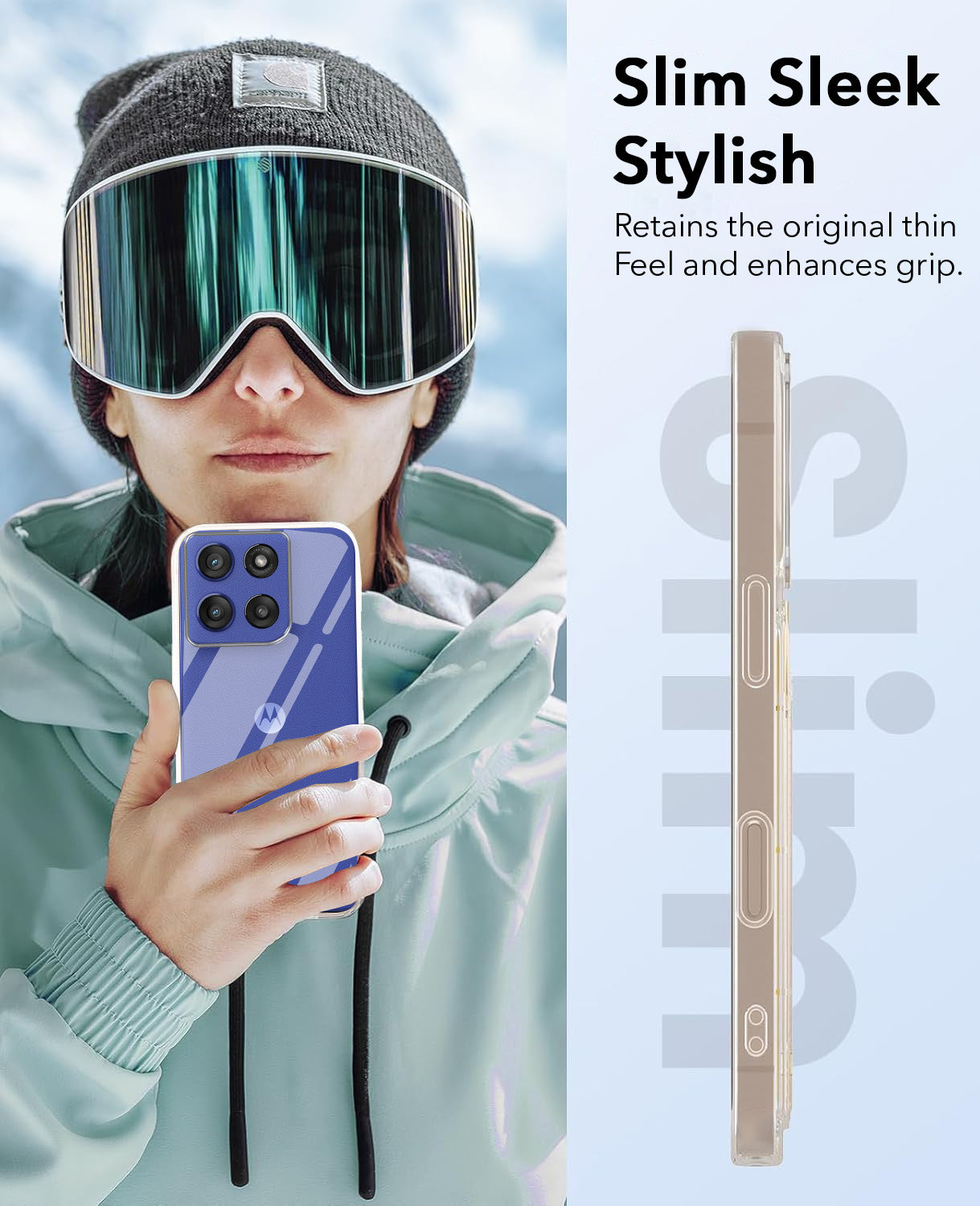 For Motorola Moto Edge 60 Stylus Back Cover Case(Hard Anti Yellow Clear Case | Sleek Hard Crystal Clear | Drop & Camera Protection | Shockproof Polycarbonate)
