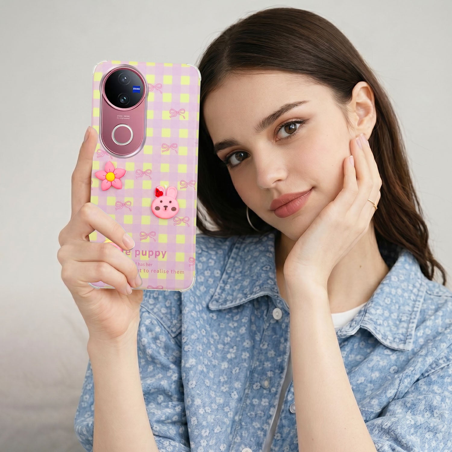 For Vivo V50 | Vivo V50e Back Cover Case (3D Cute Cartoons | Hard Back Side Soft | Matte Premium Finish | HD Printing)