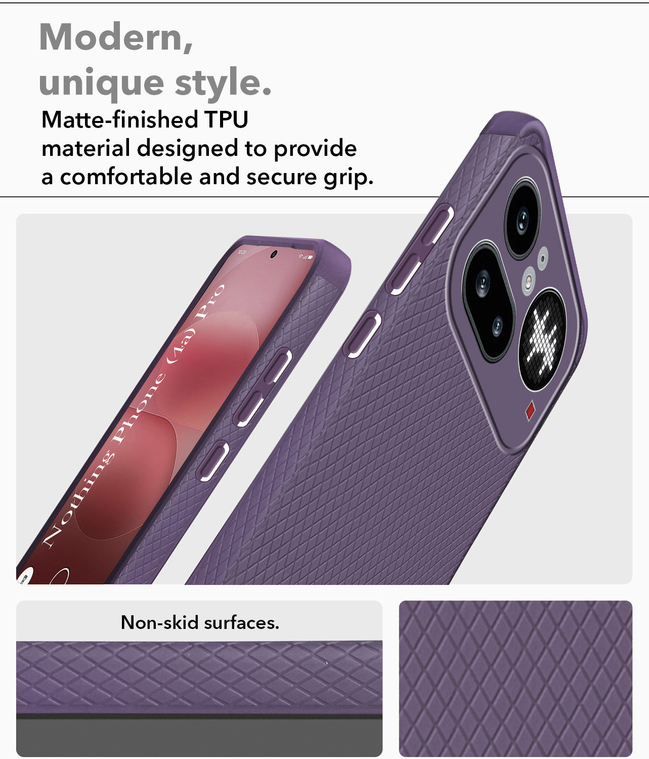 For Nothing Phone 4A Pro 5G Back Cover Case Liquid Silicone (Camera Protection | Side Grip Texture | Soft and Flexible)