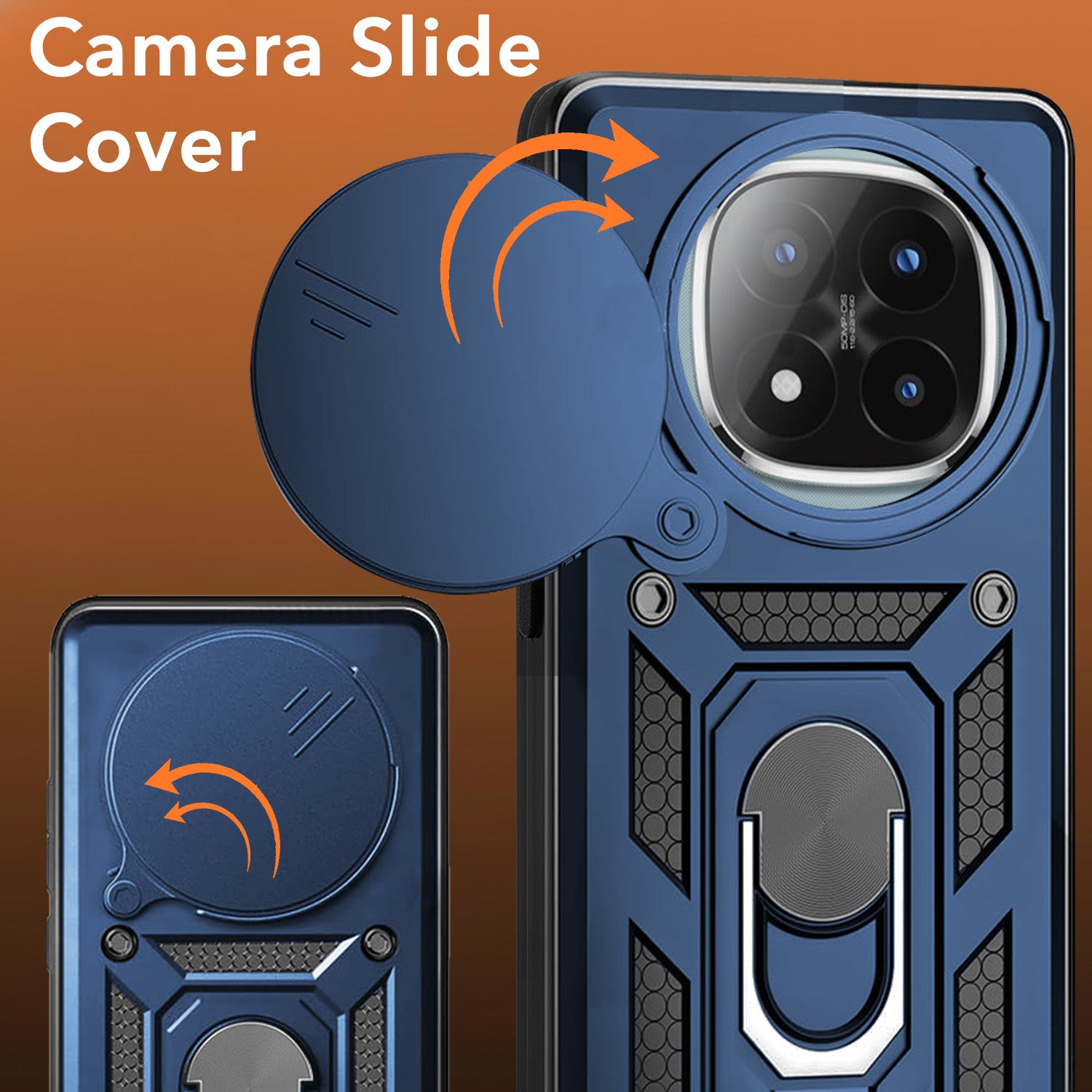 For Redmi Note 14 Pro Plus Back Cover Case (Hybrid Dual Armor Polycarbonate)